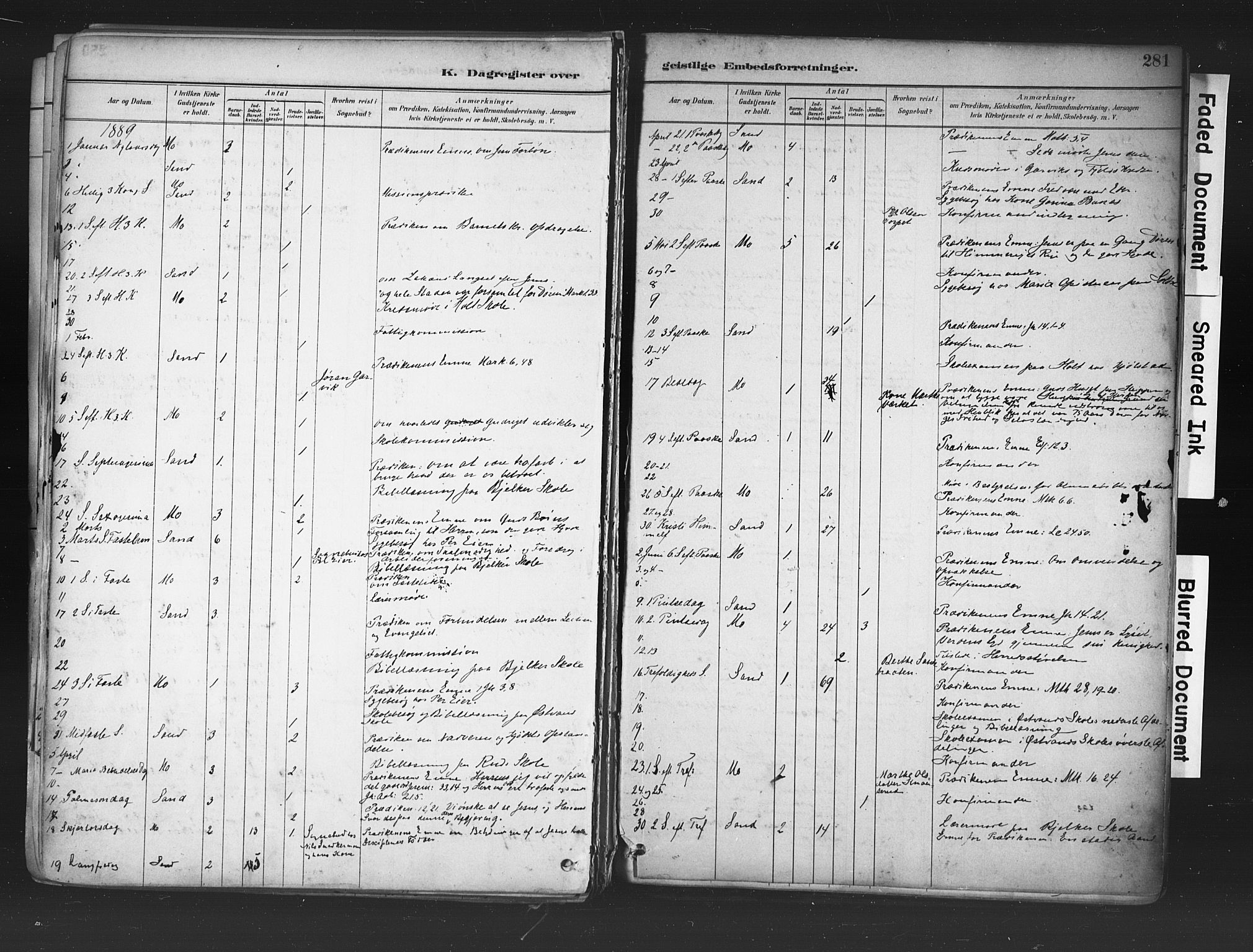 Nord-Odal prestekontor, AV/SAH-PREST-032/H/Ha/Haa/L0006: Parish register (official) no. 6, 1886-1901, p. 281