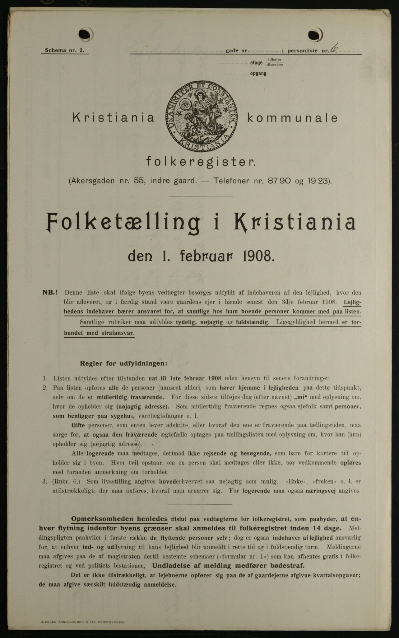 OBA, Municipal Census 1908 for Kristiania, 1908, p. 39507