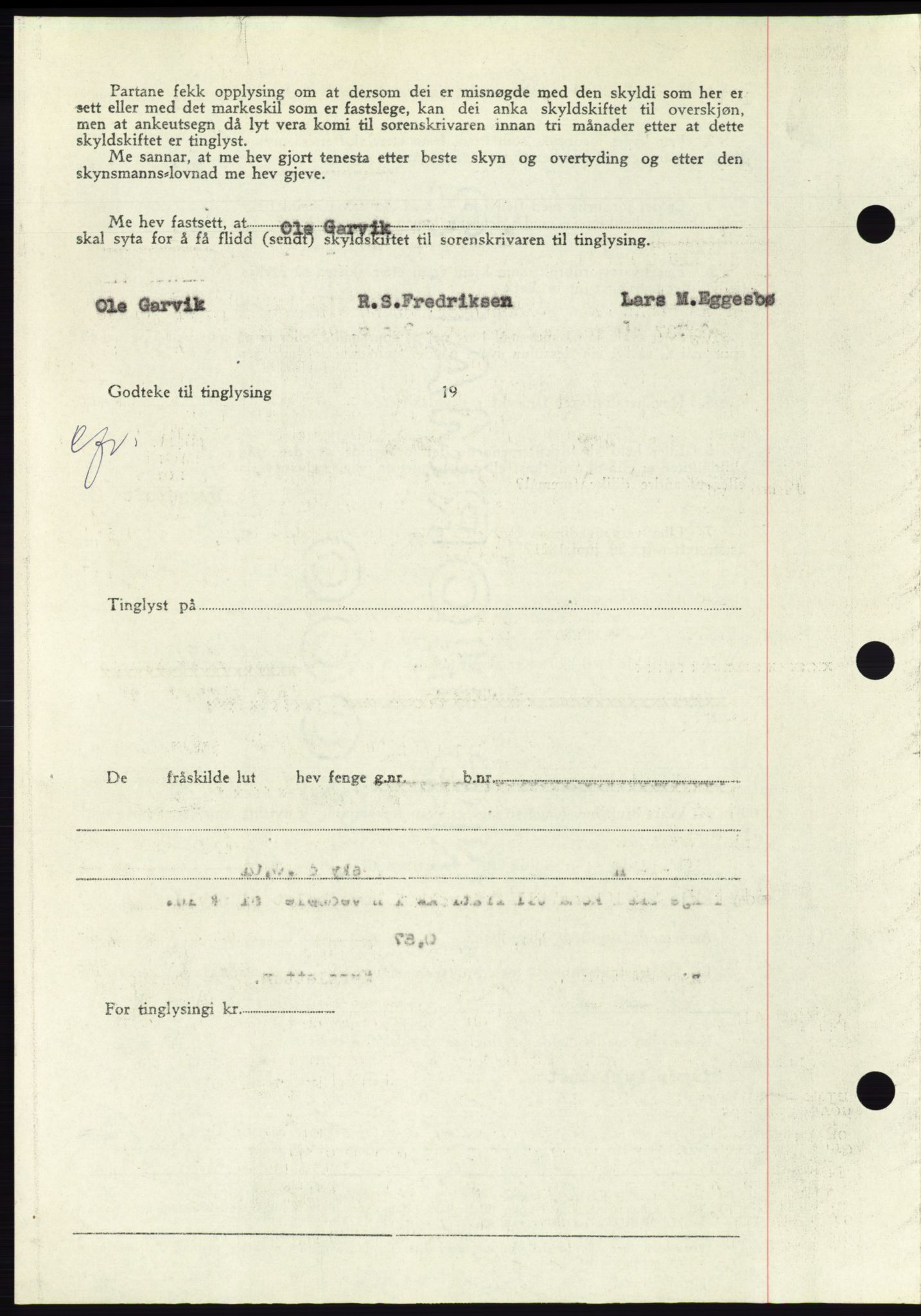 Søre Sunnmøre sorenskriveri, AV/SAT-A-4122/1/2/2C/L0083: Mortgage book no. 9A, 1948-1949, Diary no: : 1400/1948