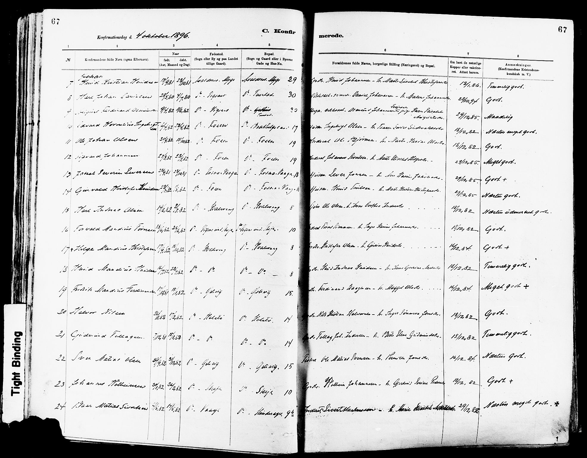 Avaldsnes sokneprestkontor, SAST/A -101851/H/Ha/Haa/L0015: Parish register (official) no. A 15, 1880-1906, p. 67