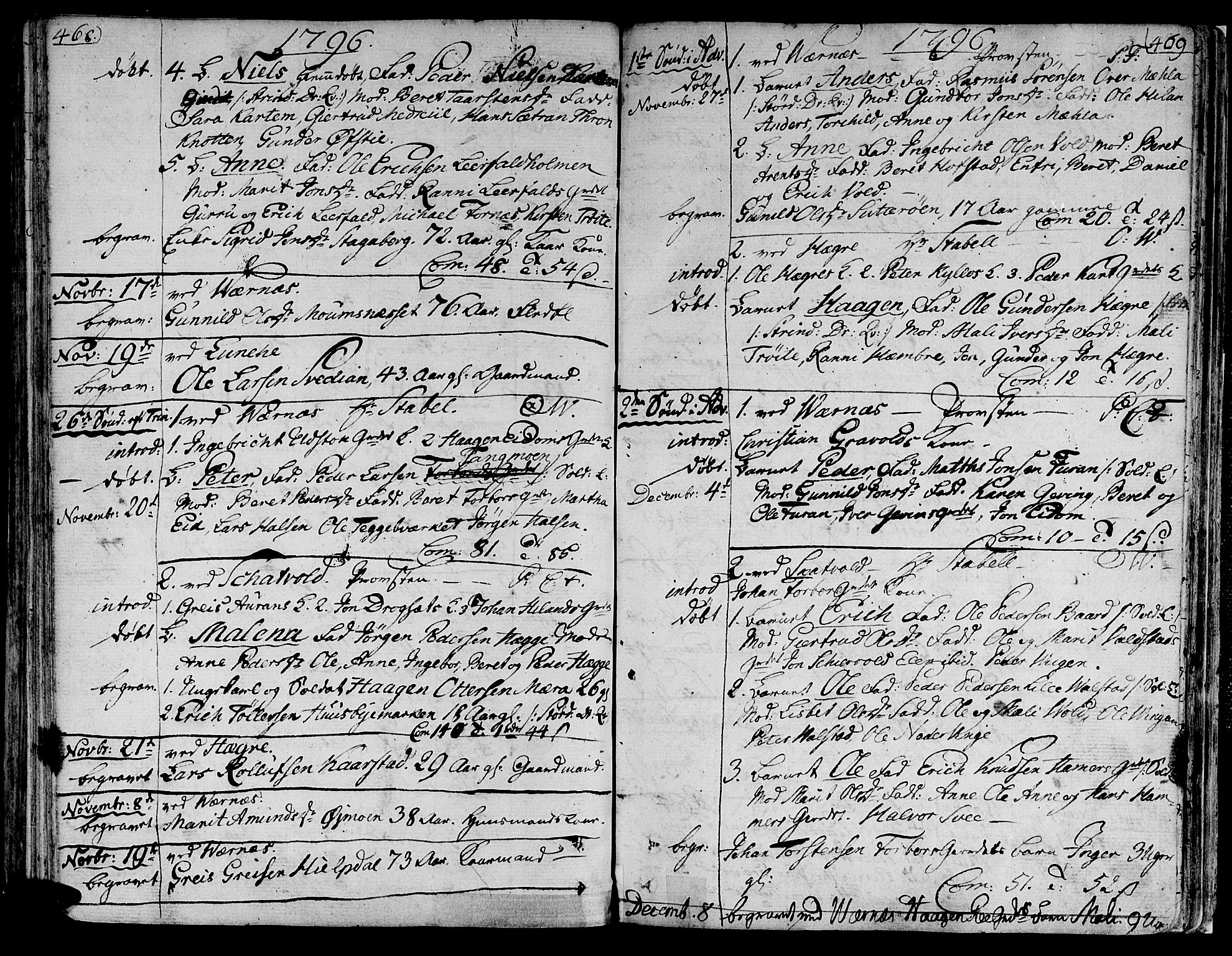 Ministerialprotokoller, klokkerbøker og fødselsregistre - Nord-Trøndelag, SAT/A-1458/709/L0059: Parish register (official) no. 709A06, 1781-1797, p. 468-469