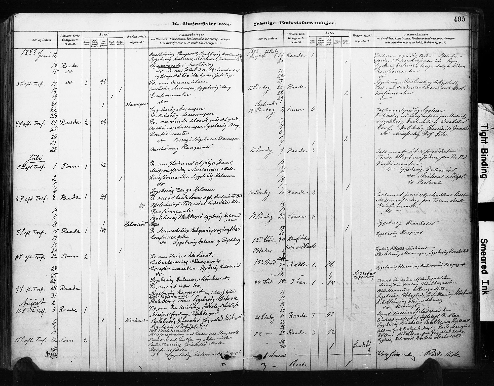 Råde prestekontor kirkebøker, AV/SAO-A-2009/F/Fa/L0007: Parish register (official) no. 7, 1878-1902, p. 495