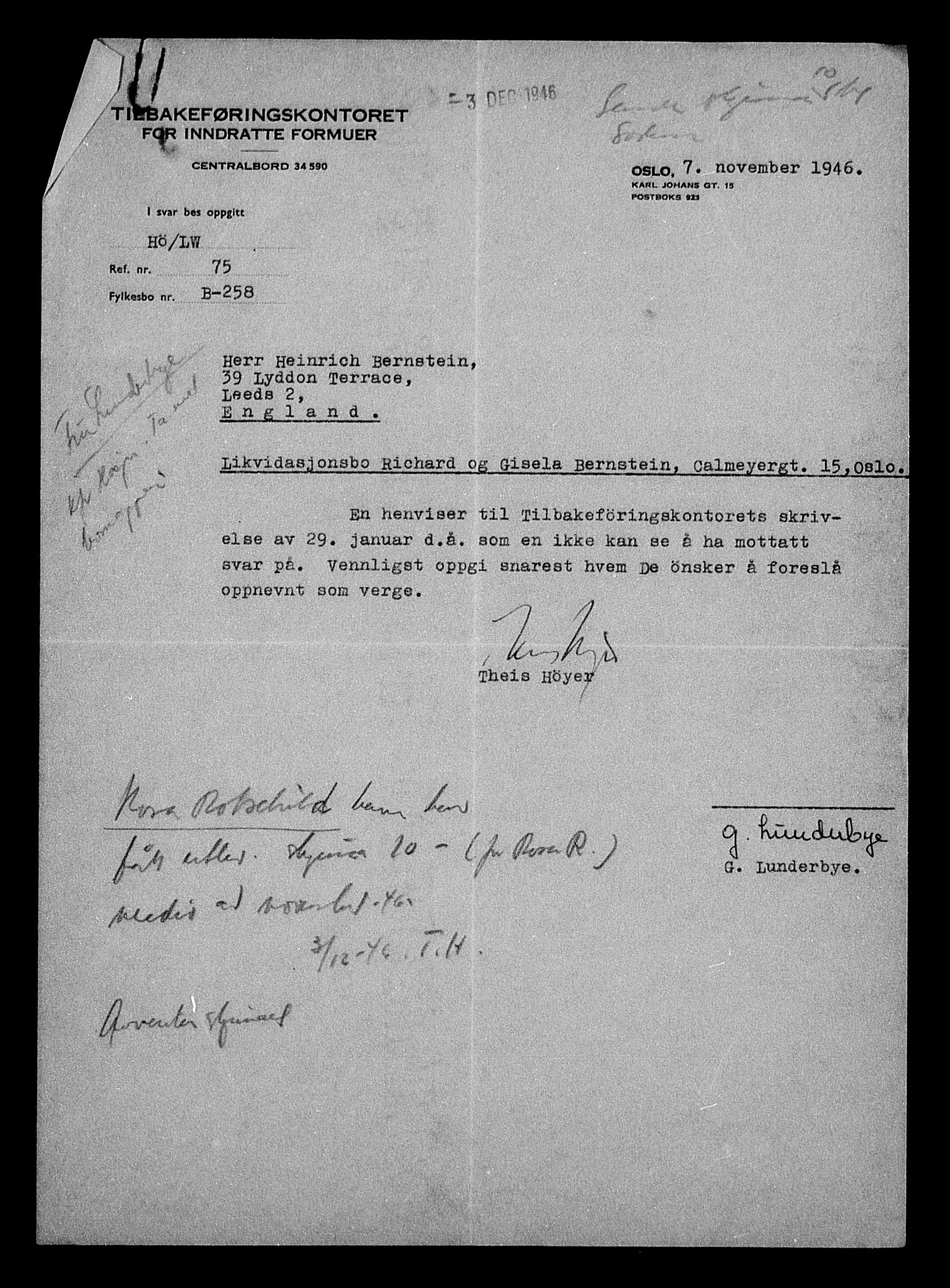 Justisdepartementet, Tilbakeføringskontoret for inndratte formuer, AV/RA-S-1564/H/Hc/Hcc/L0923: --, 1945-1947, p. 528