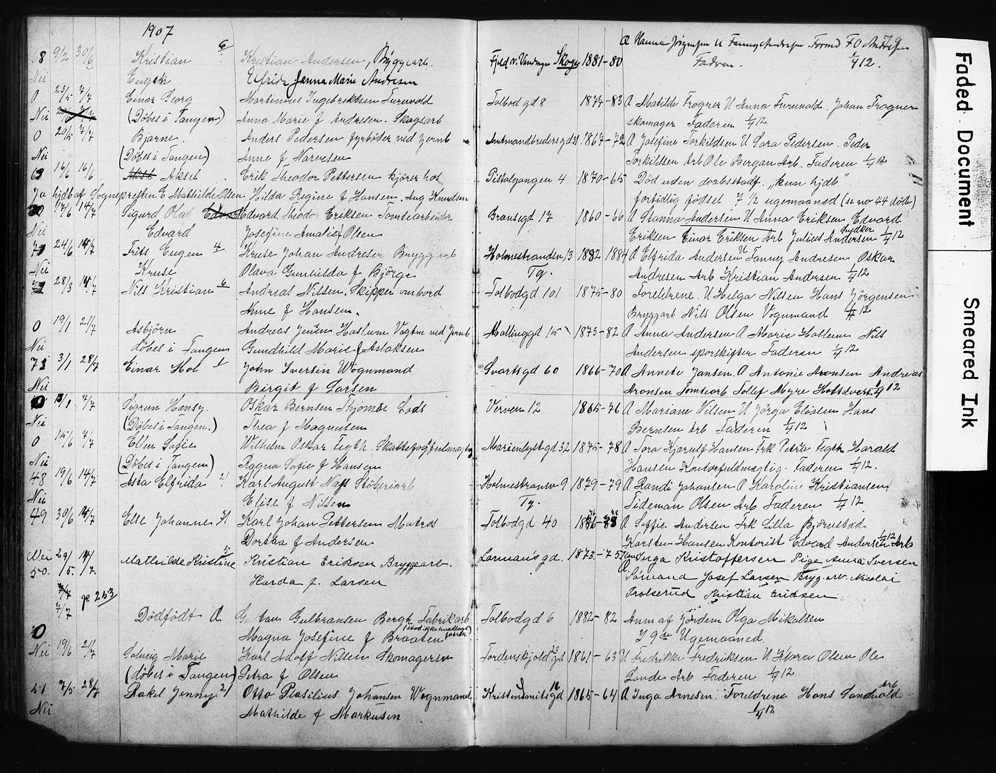 Strømsø kirkebøker, AV/SAKO-A-246/Y/Ya/L0006: Parish register draft no. I 6, 1903-1915, p. 79