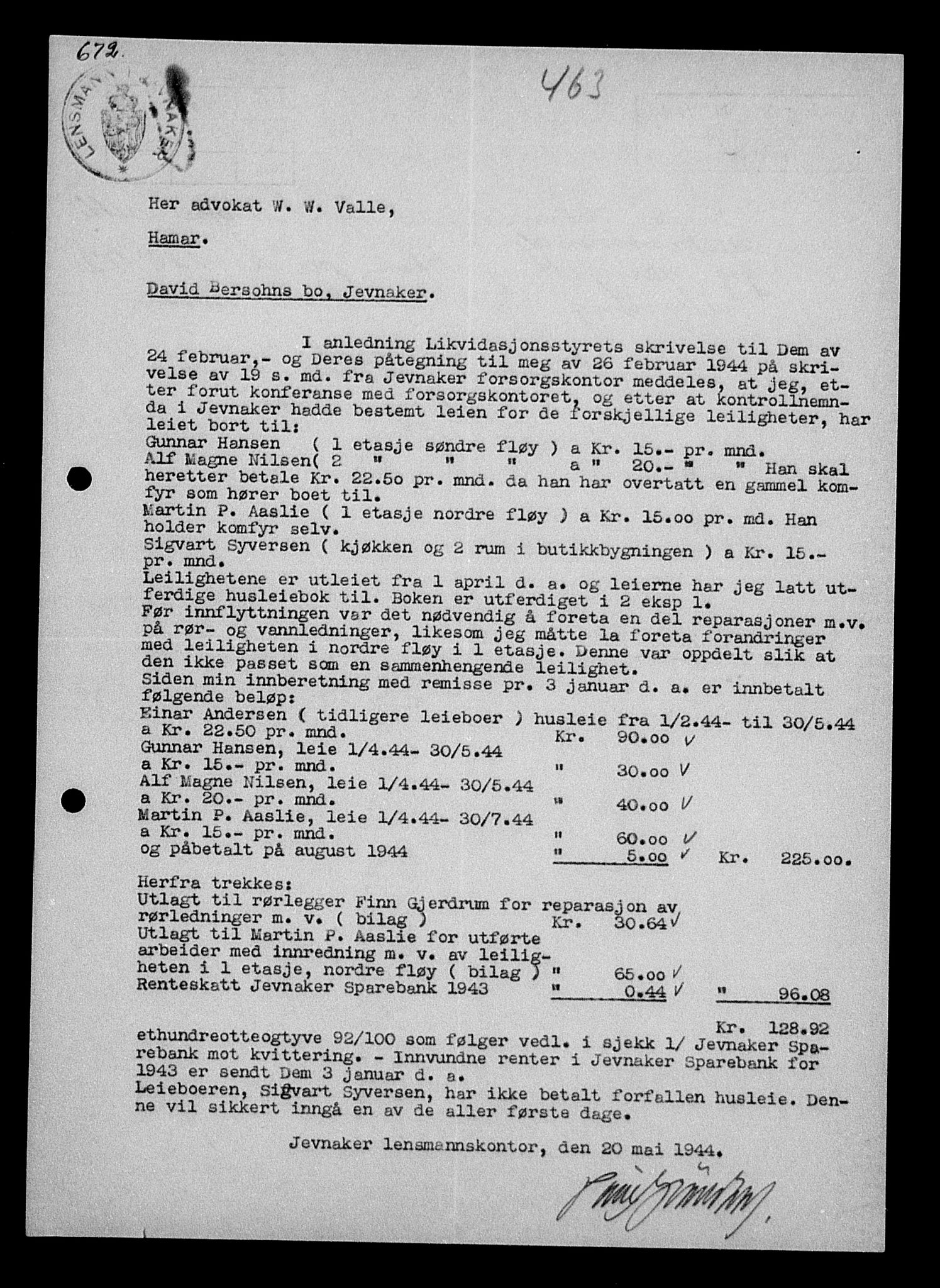 Justisdepartementet, Tilbakeføringskontoret for inndratte formuer, AV/RA-S-1564/H/Hc/Hcd/L0991: --, 1945-1947, p. 614