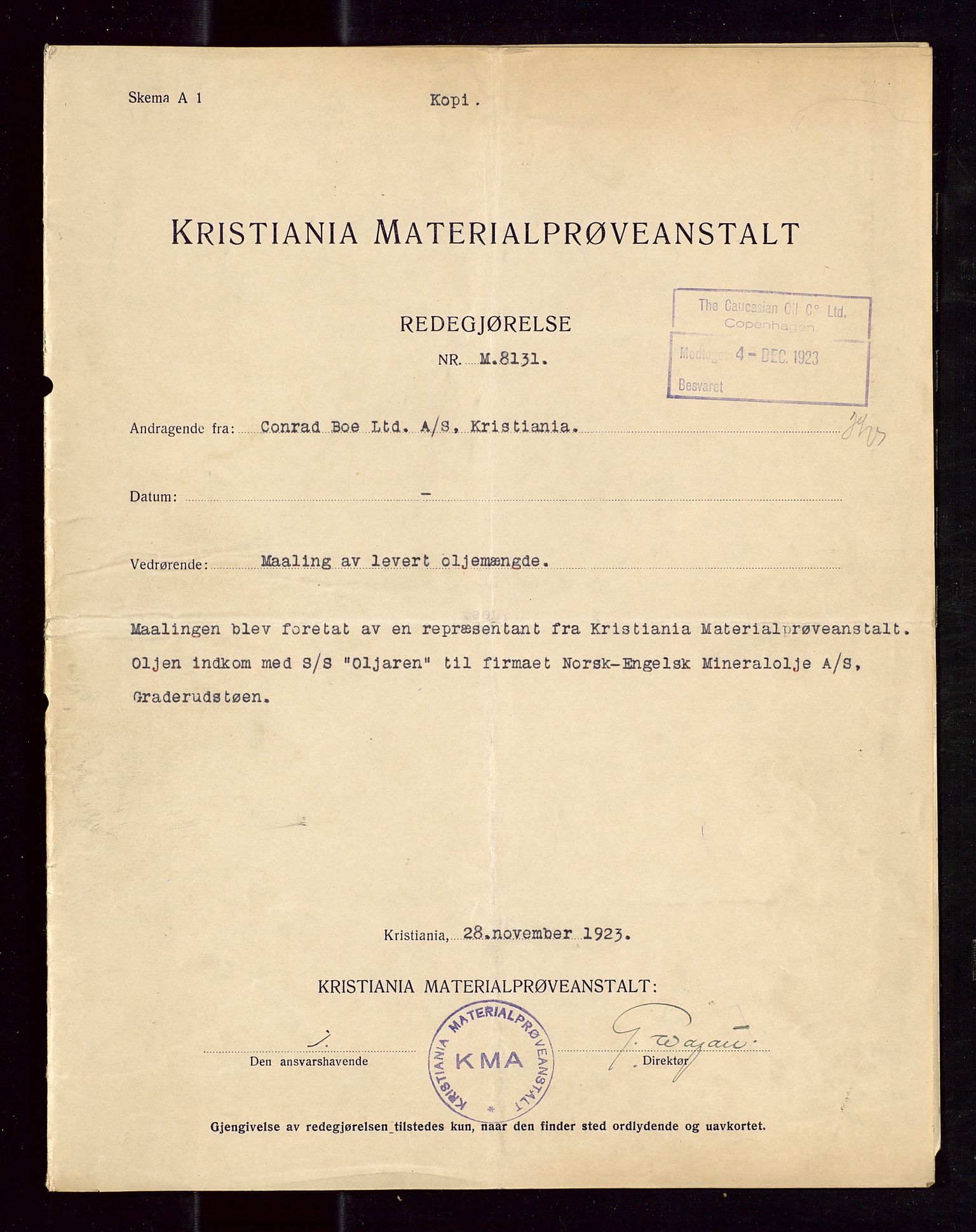 Pa 1521 - A/S Norske Shell, AV/SAST-A-101915/E/Ea/Eaa/L0013: Sjefskorrespondanse, 1924, p. 17