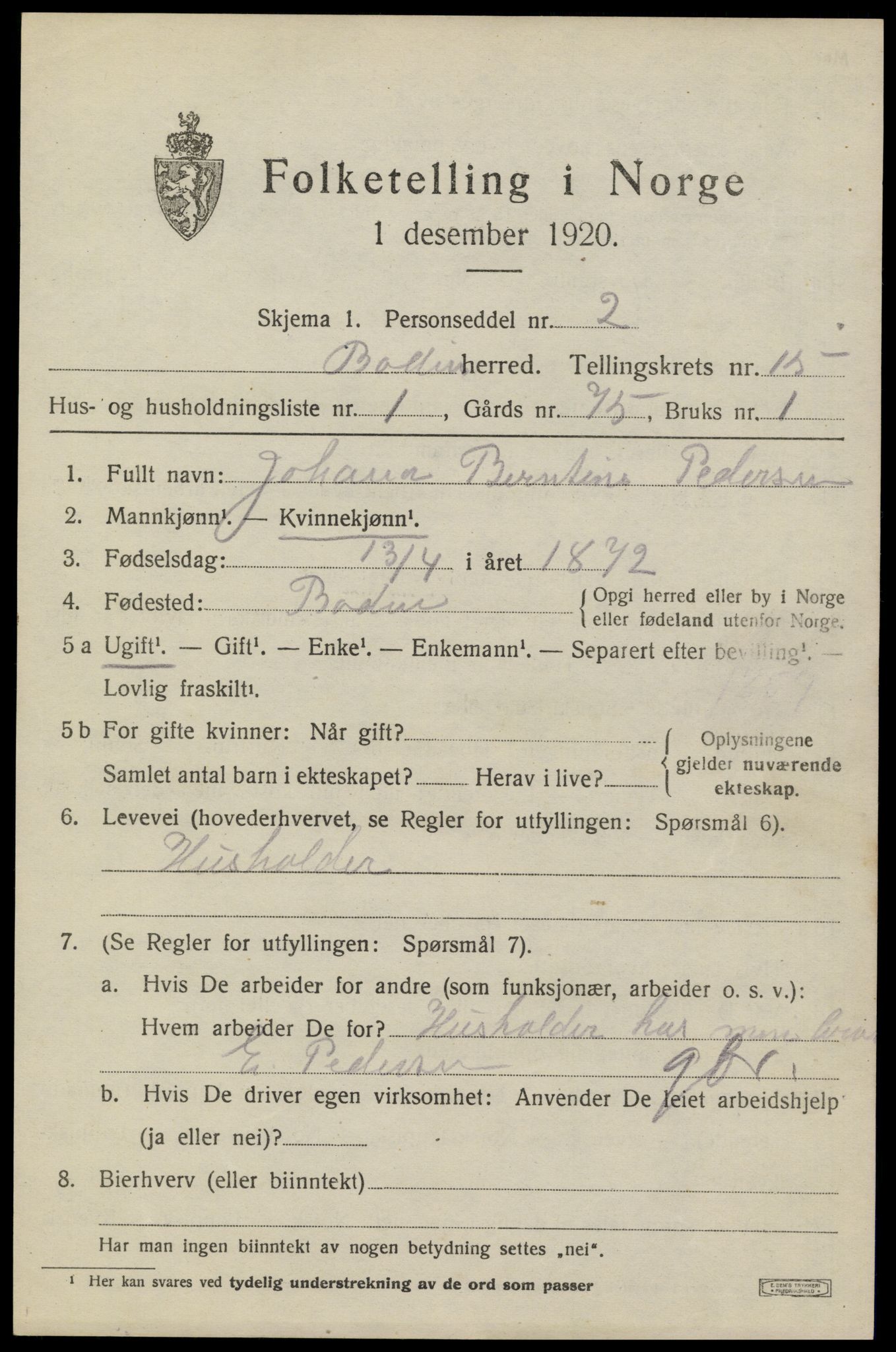 SAT, 1920 census for Bodin, 1920, p. 10882