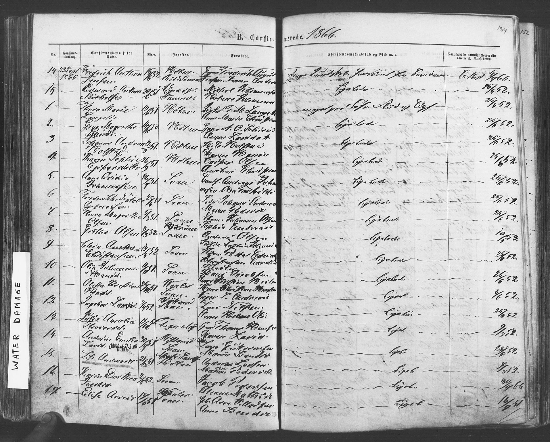 Vestby prestekontor Kirkebøker, SAO/A-10893/F/Fa/L0008: Parish register (official) no. I 8, 1863-1877, p. 134