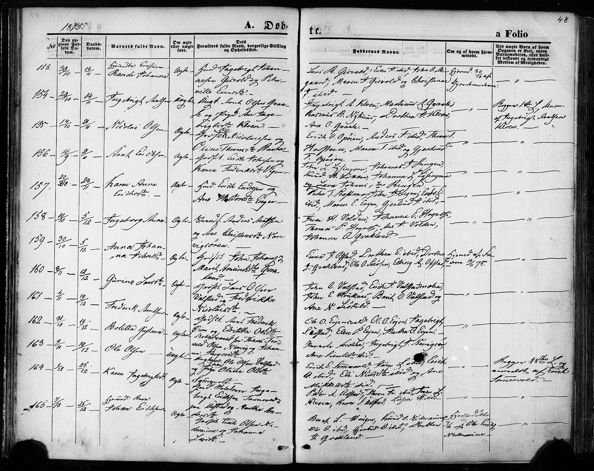 Ministerialprotokoller, klokkerbøker og fødselsregistre - Sør-Trøndelag, SAT/A-1456/668/L0807: Parish register (official) no. 668A07, 1870-1880, p. 48