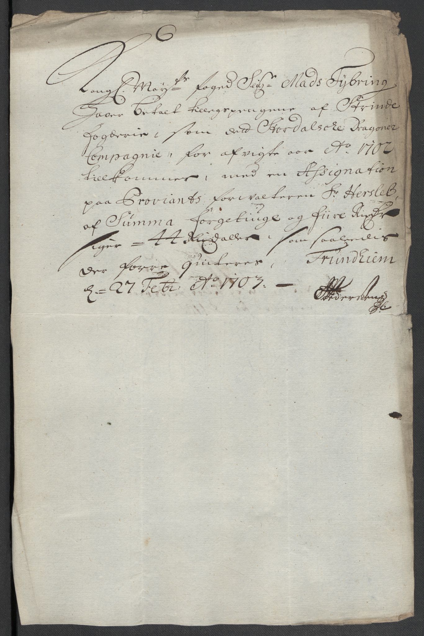 Rentekammeret inntil 1814, Reviderte regnskaper, Fogderegnskap, AV/RA-EA-4092/R61/L4108: Fogderegnskap Strinda og Selbu, 1701-1703, p. 245