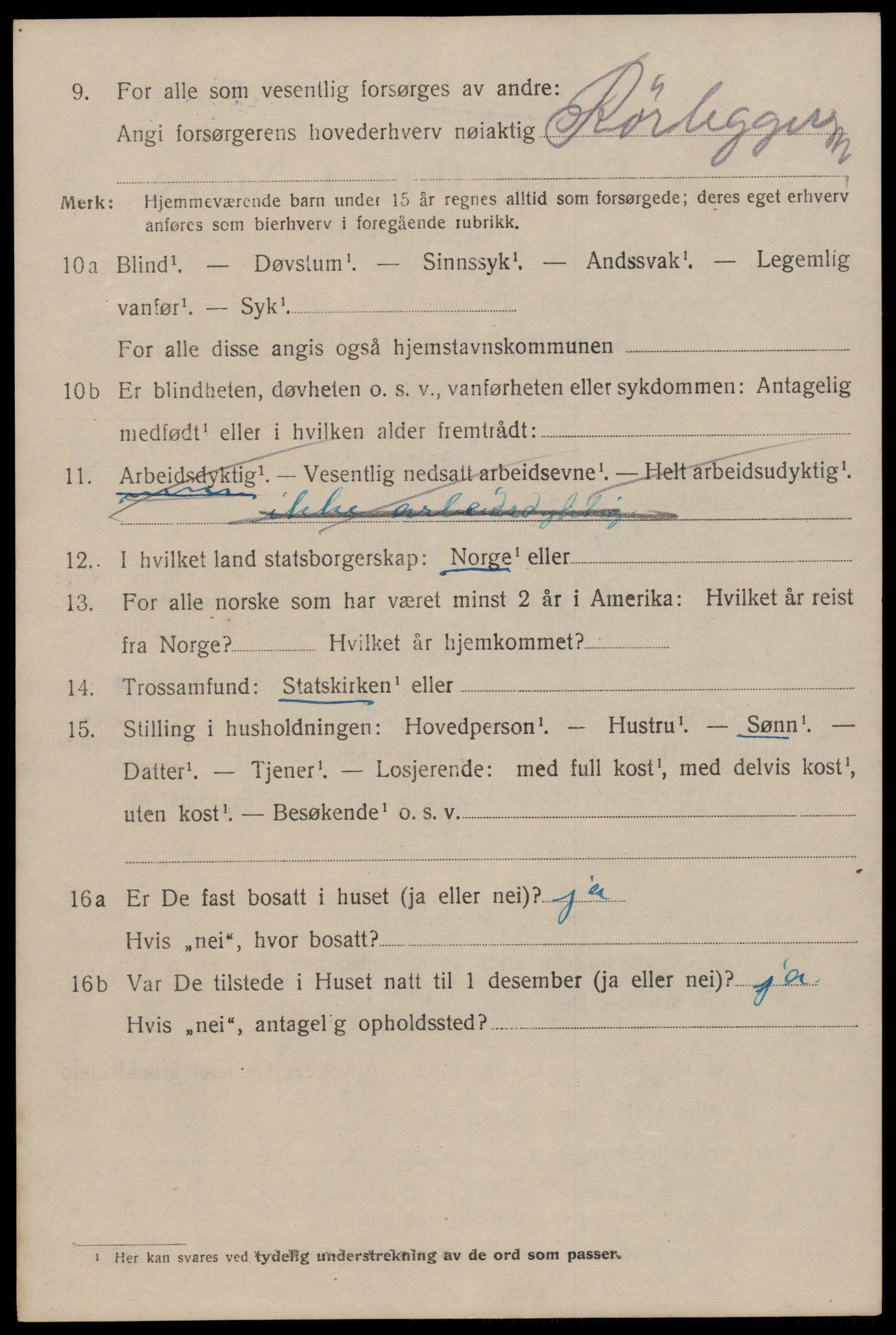 SAT, 1920 census for Trondheim, 1920, p. 77229