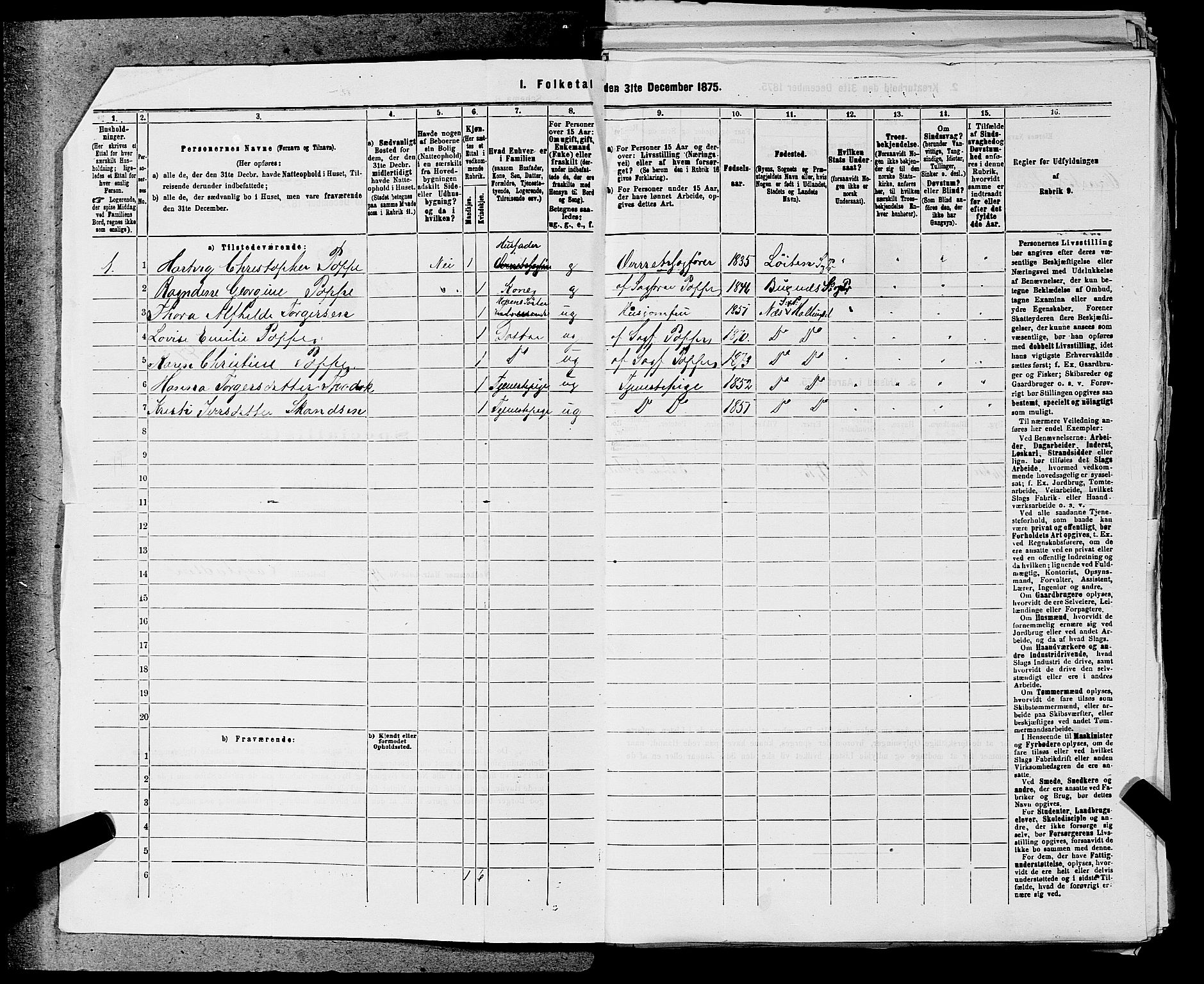 SAKO, 1875 census for 0616P Nes, 1875, p. 56