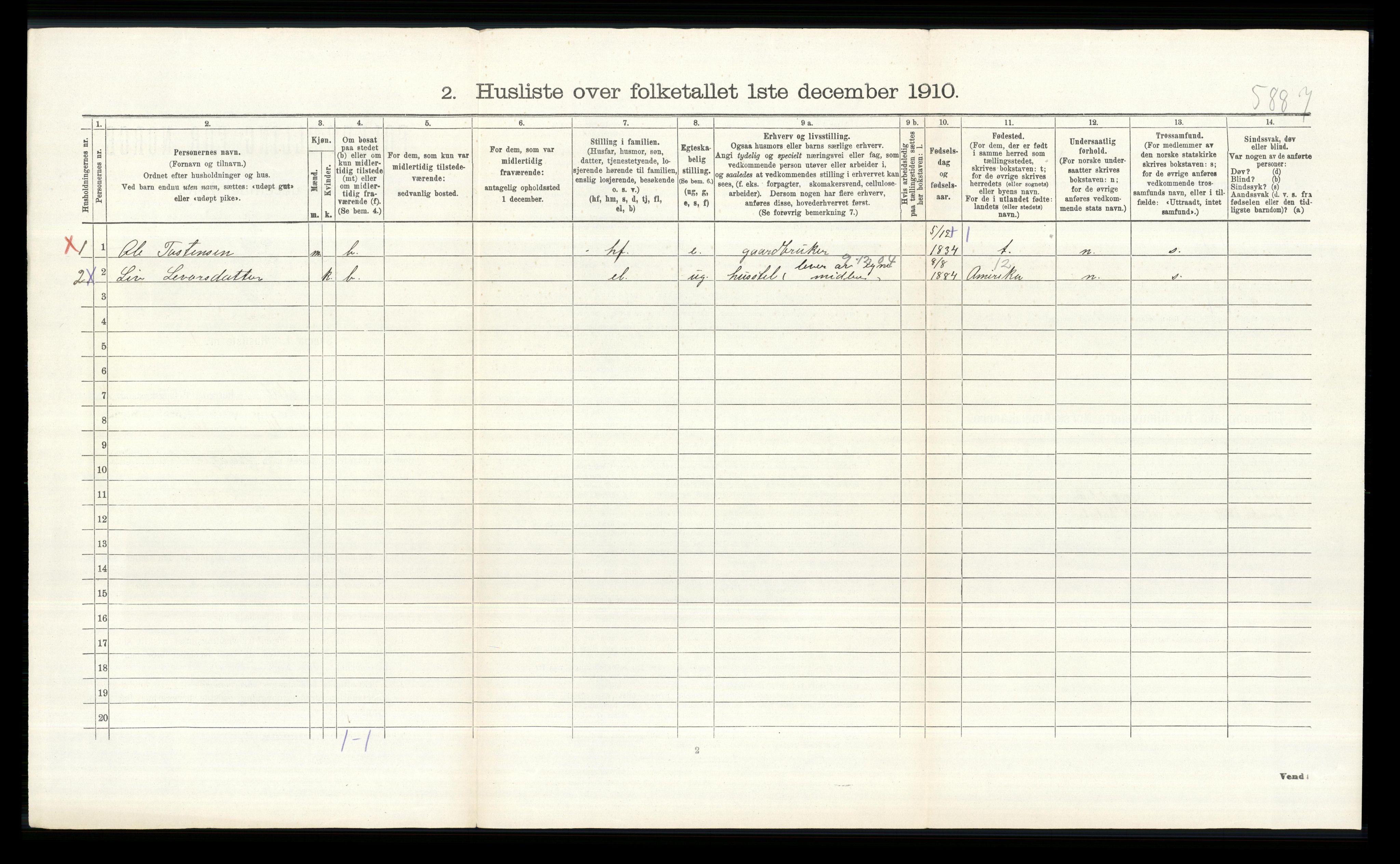 RA, 1910 census for Ål, 1910, p. 940