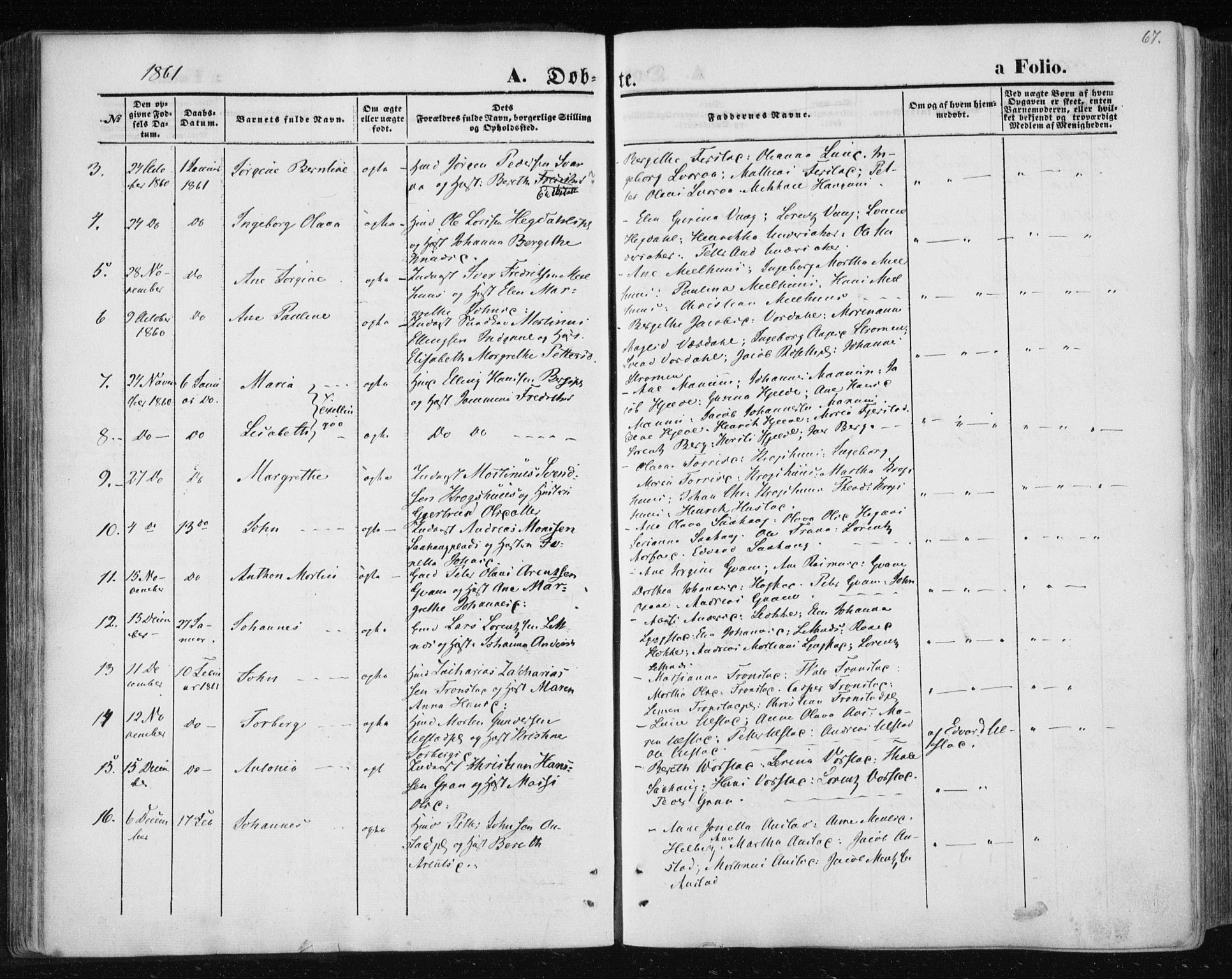 Ministerialprotokoller, klokkerbøker og fødselsregistre - Nord-Trøndelag, SAT/A-1458/730/L0283: Parish register (official) no. 730A08, 1855-1865, p. 67