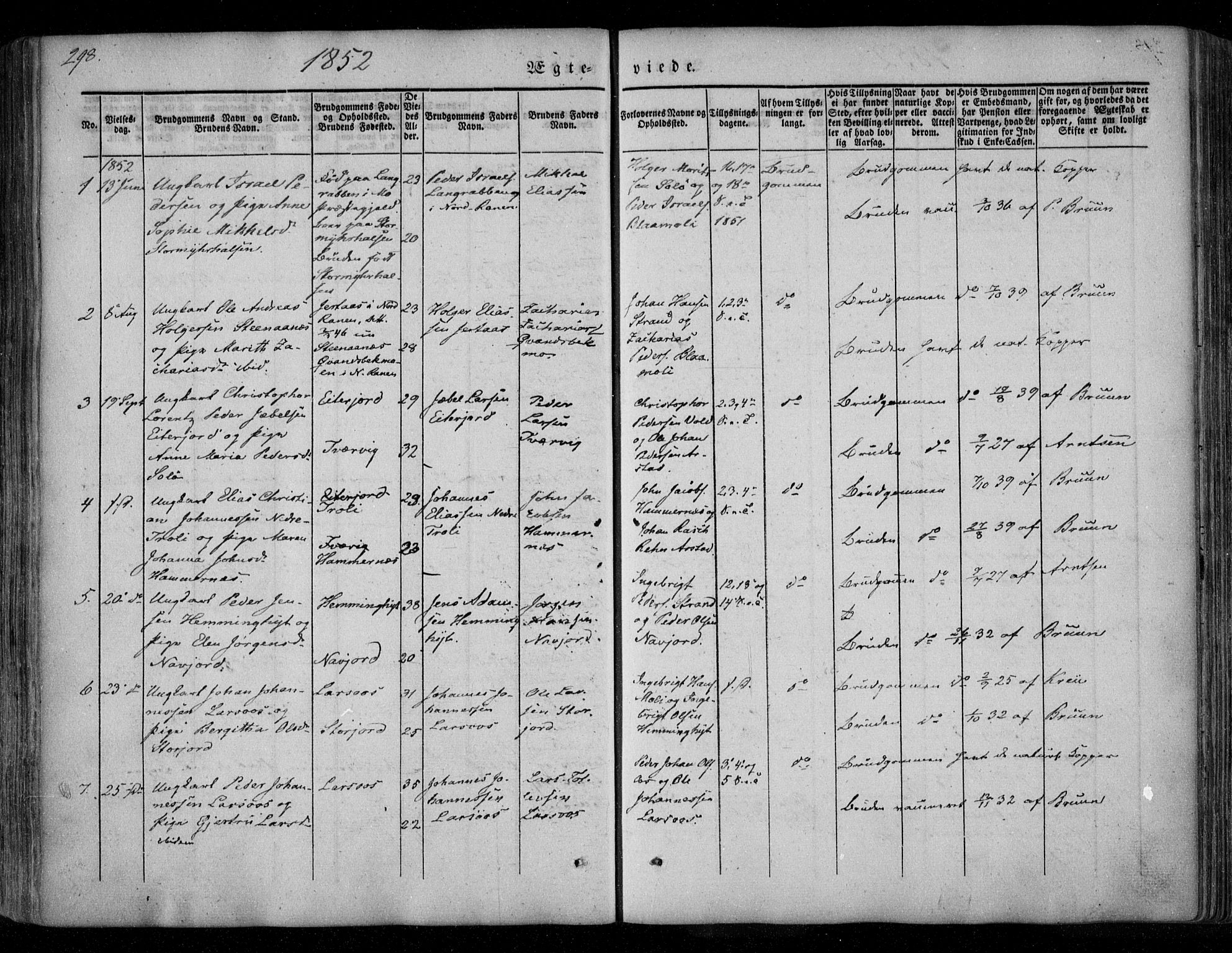 Ministerialprotokoller, klokkerbøker og fødselsregistre - Nordland, AV/SAT-A-1459/846/L0644: Parish register (official) no. 846A02, 1837-1872, p. 298