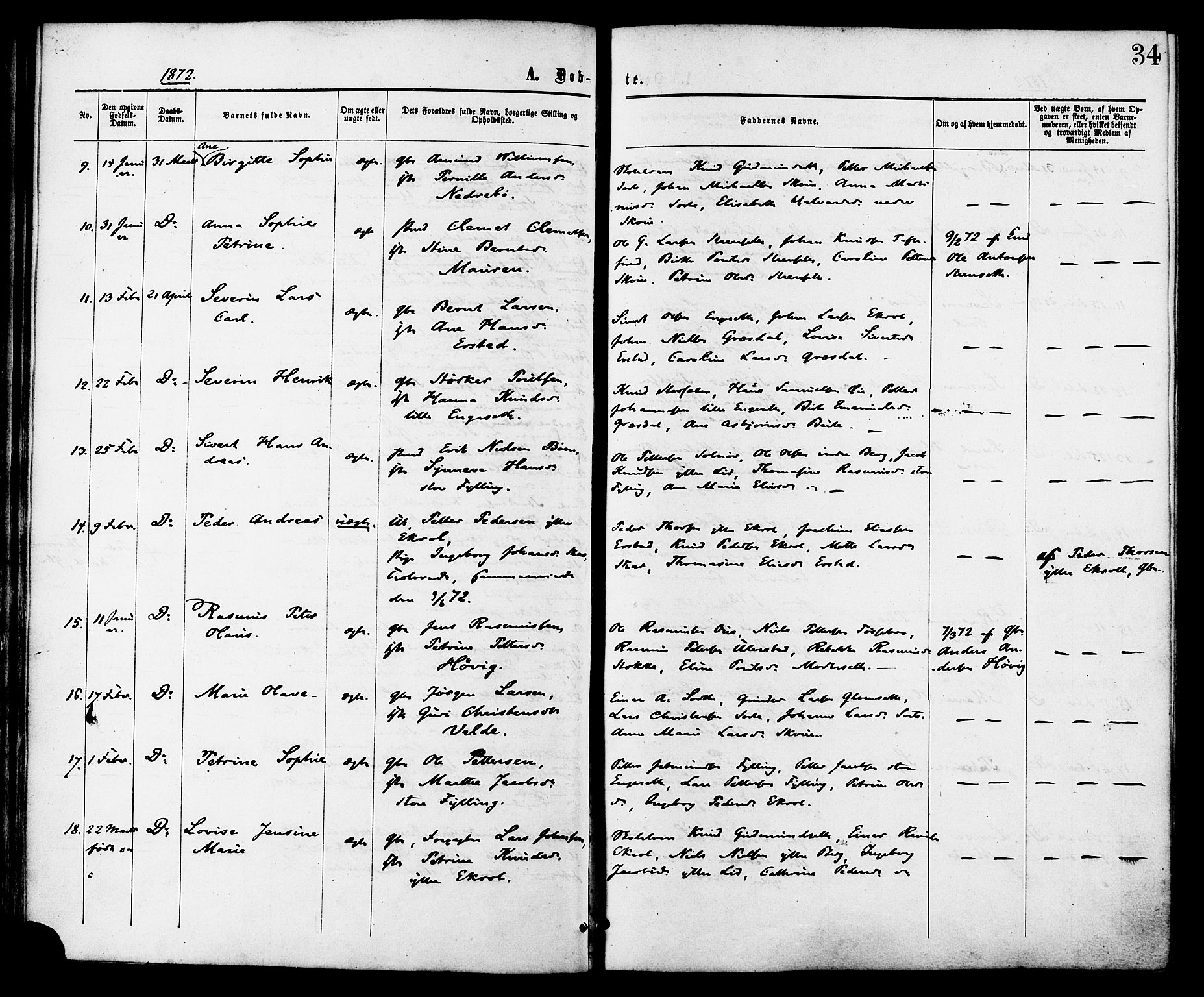 Ministerialprotokoller, klokkerbøker og fødselsregistre - Møre og Romsdal, AV/SAT-A-1454/524/L0355: Parish register (official) no. 524A07, 1864-1879, p. 34