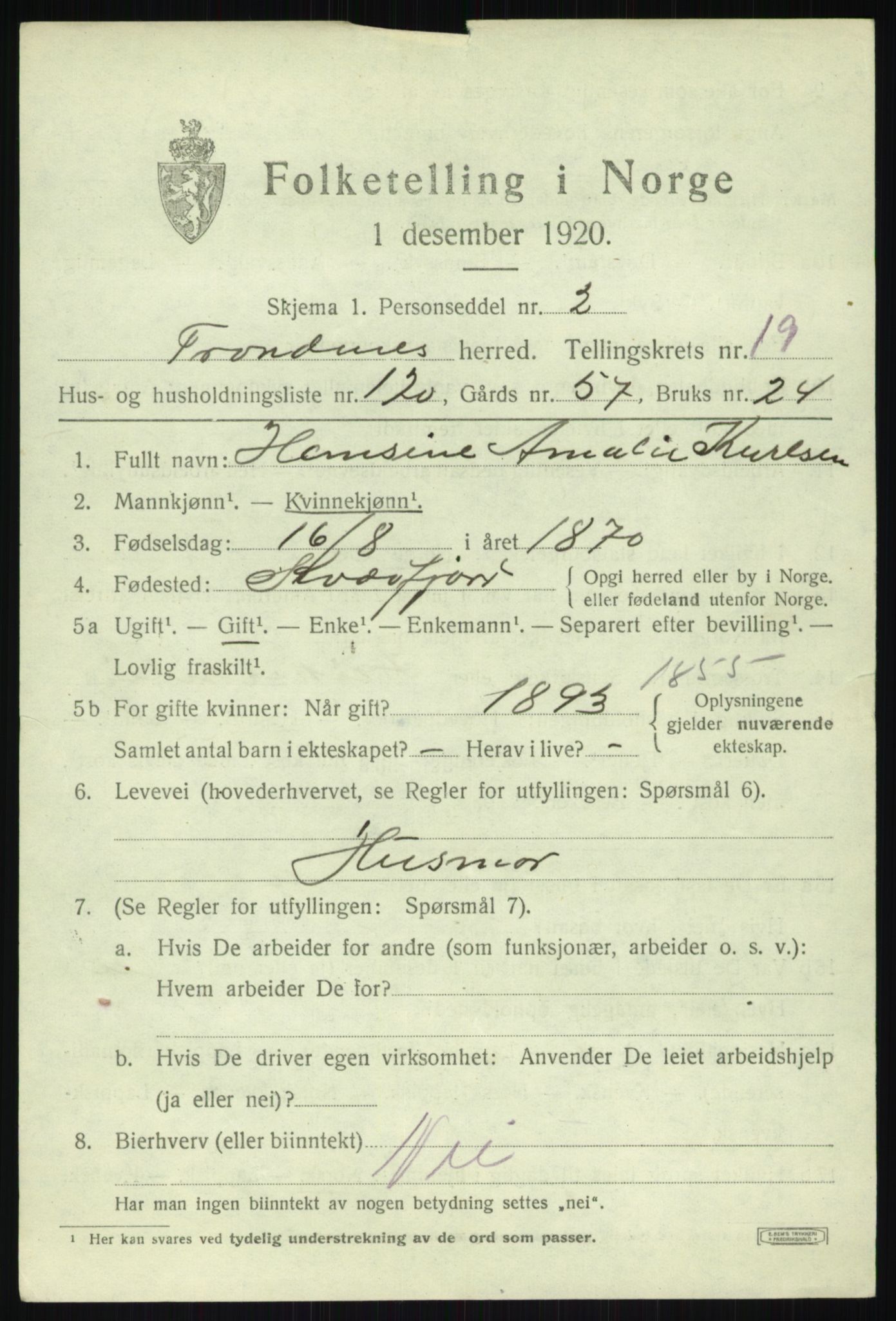 SATØ, 1920 census for Trondenes, 1920, p. 15376