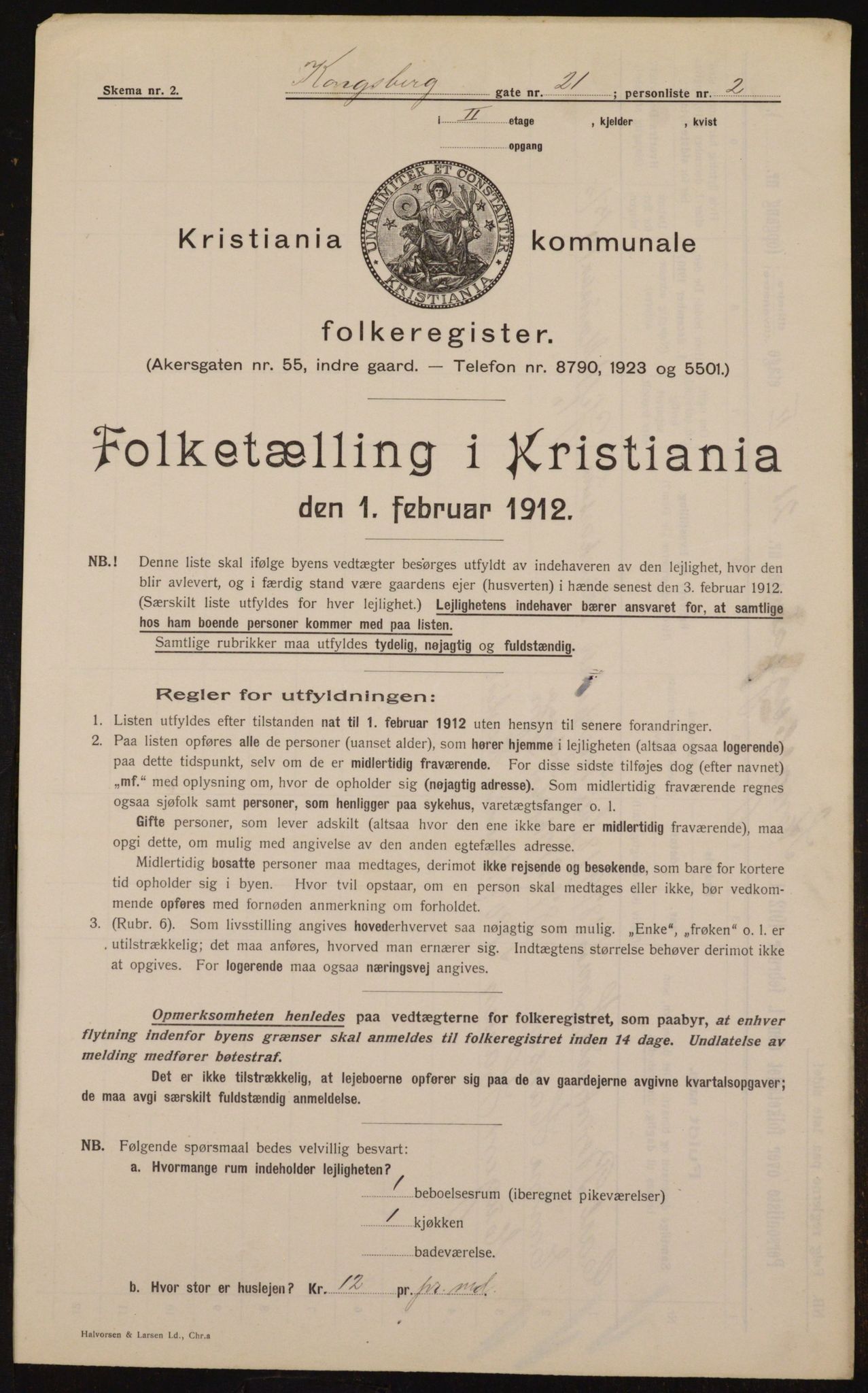 OBA, Municipal Census 1912 for Kristiania, 1912, p. 53242