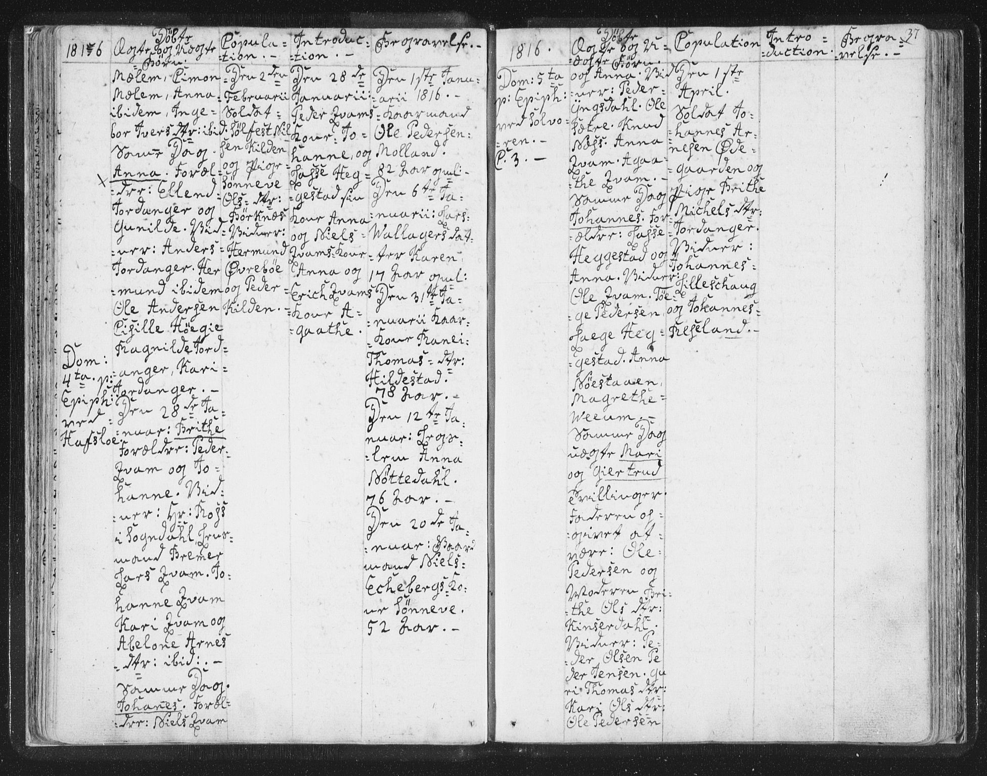 Hafslo sokneprestembete, AV/SAB-A-80301/H/Haa/Haaa/L0003: Parish register (official) no. A 3, 1807-1821, p. 37