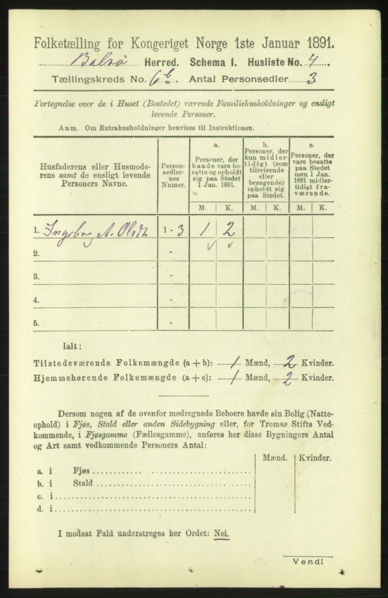 RA, 1891 census for 1544 Bolsøy, 1891, p. 3940