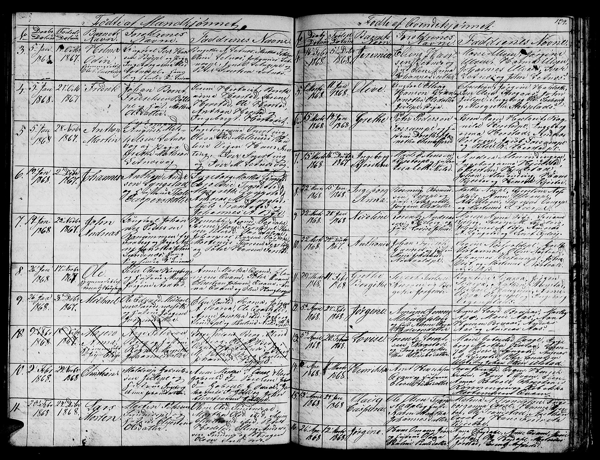 Ministerialprotokoller, klokkerbøker og fødselsregistre - Nord-Trøndelag, AV/SAT-A-1458/730/L0299: Parish register (copy) no. 730C02, 1849-1871, p. 134