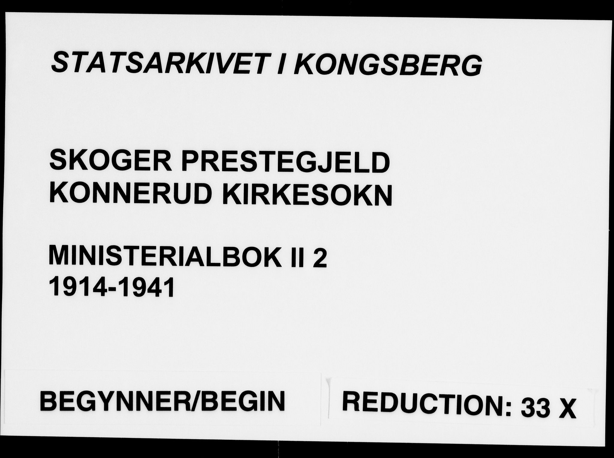 Skoger kirkebøker, SAKO/A-59/F/Fb/L0002: Parish register (official) no. II 2, 1914-1941