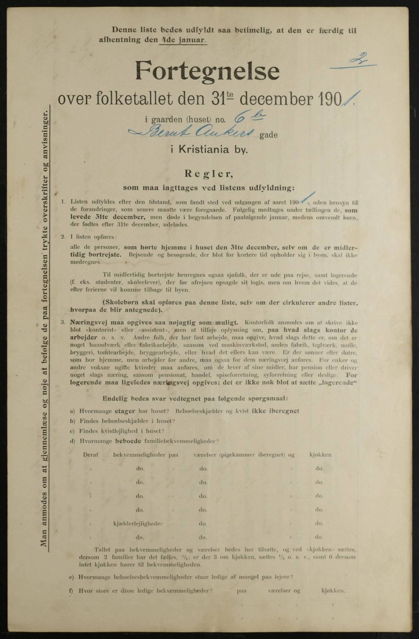 OBA, Municipal Census 1901 for Kristiania, 1901, p. 799