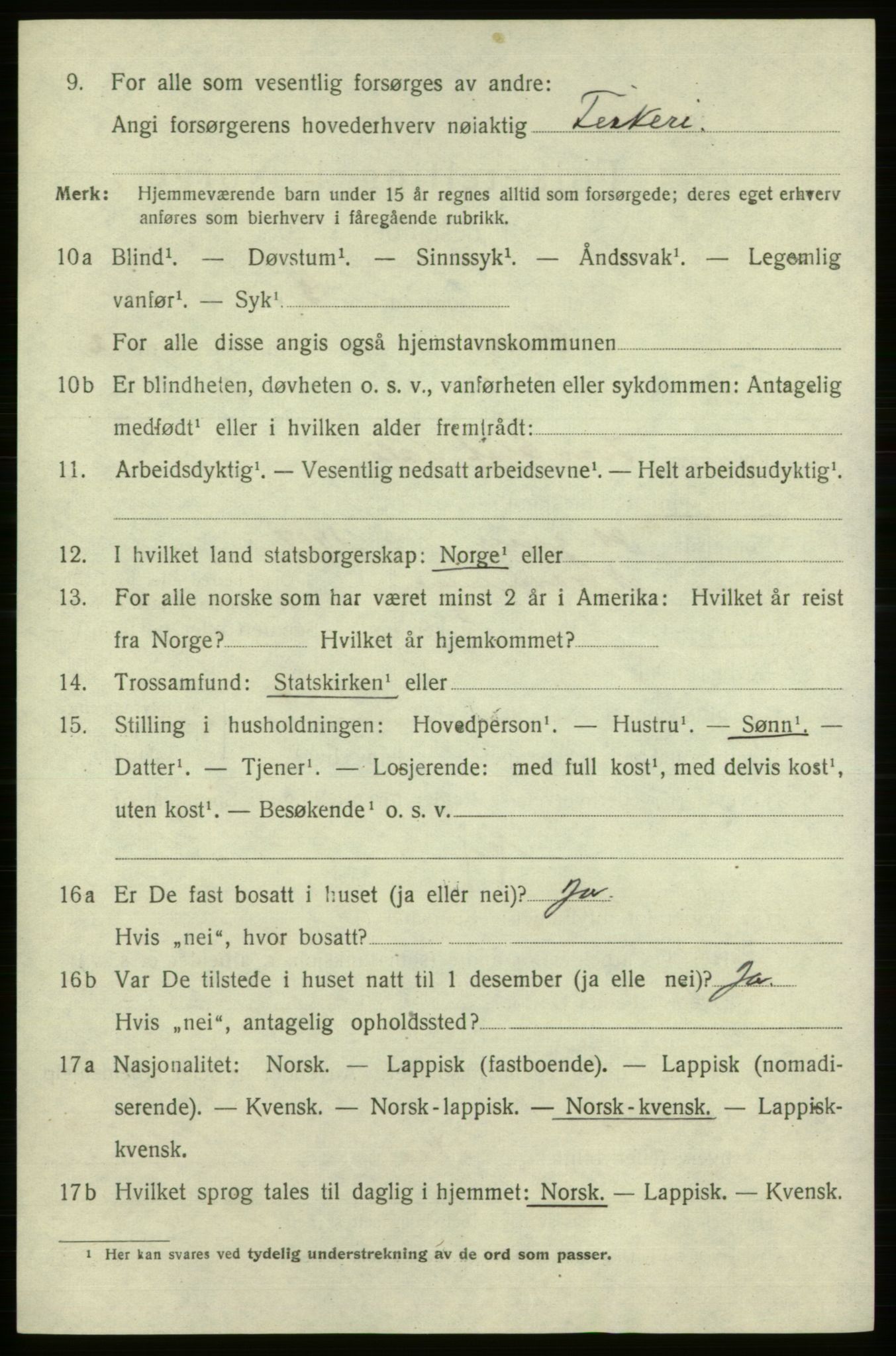 SATØ, 1920 census for Vadsø, 1920, p. 3468