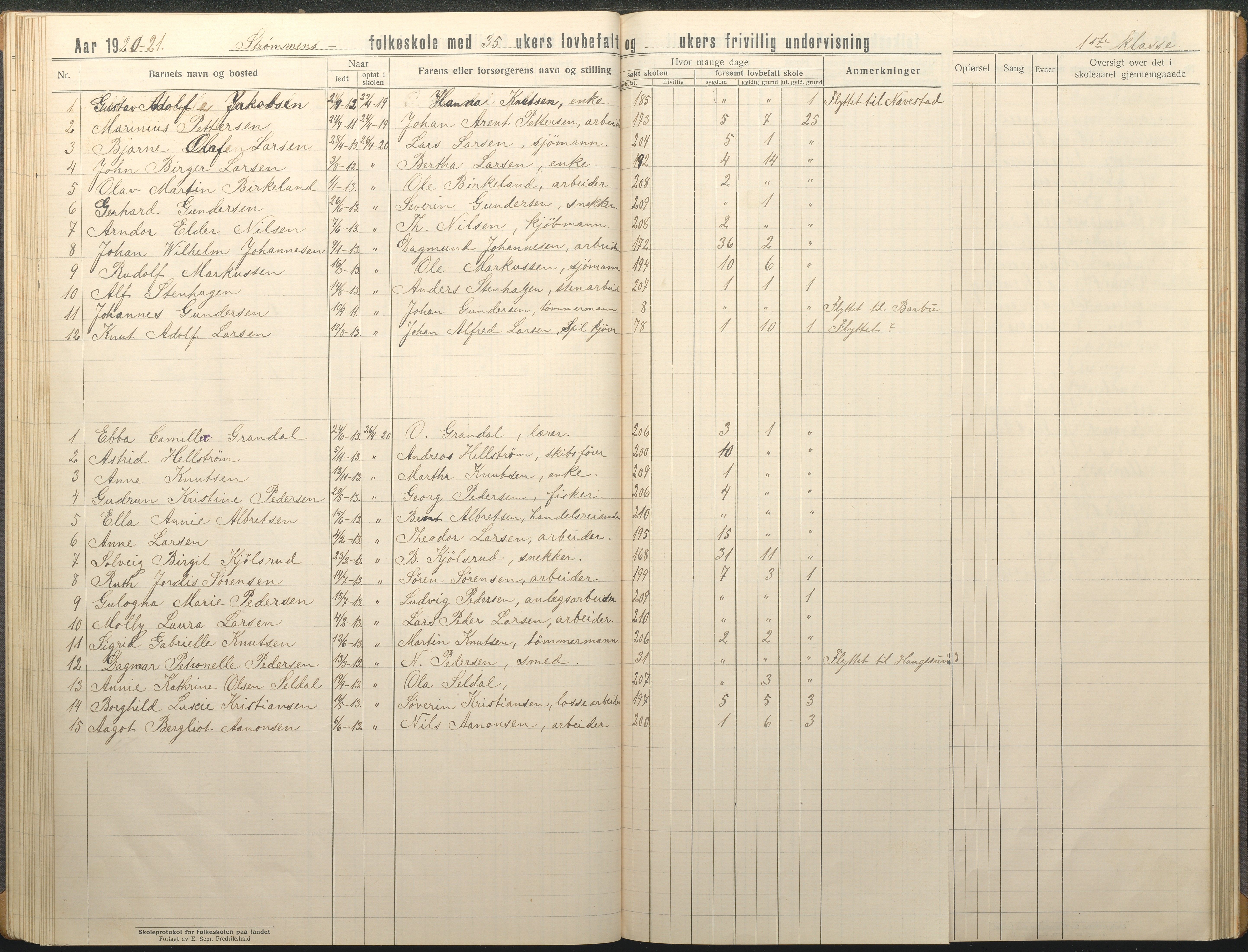 Øyestad kommune frem til 1979, AAKS/KA0920-PK/06/06G/L0012: Skoleprotokoll, 1919-1926