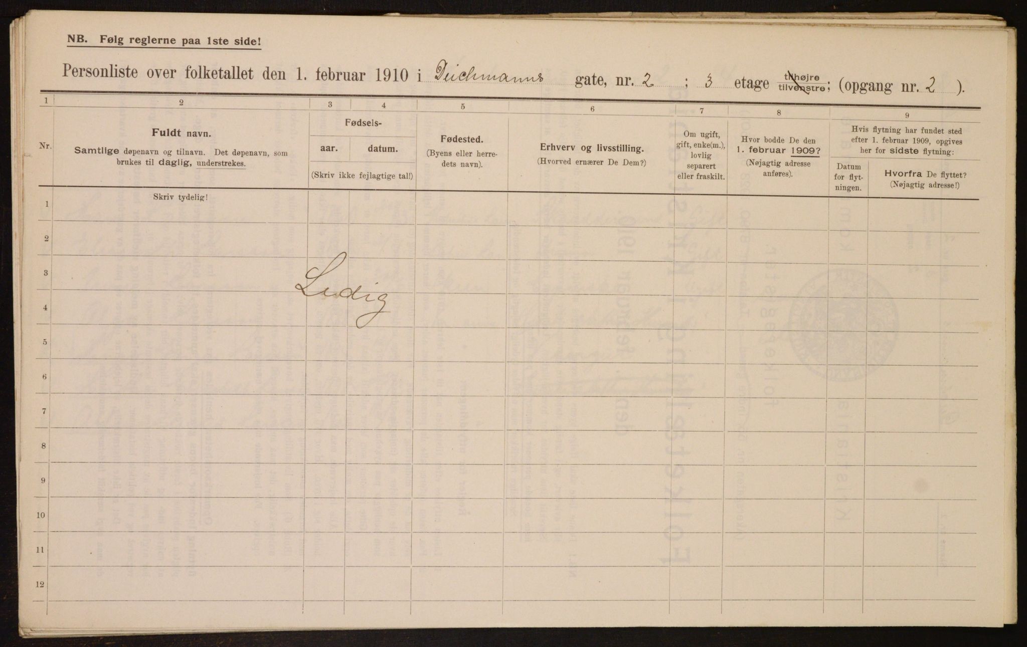 OBA, Municipal Census 1910 for Kristiania, 1910, p. 14778