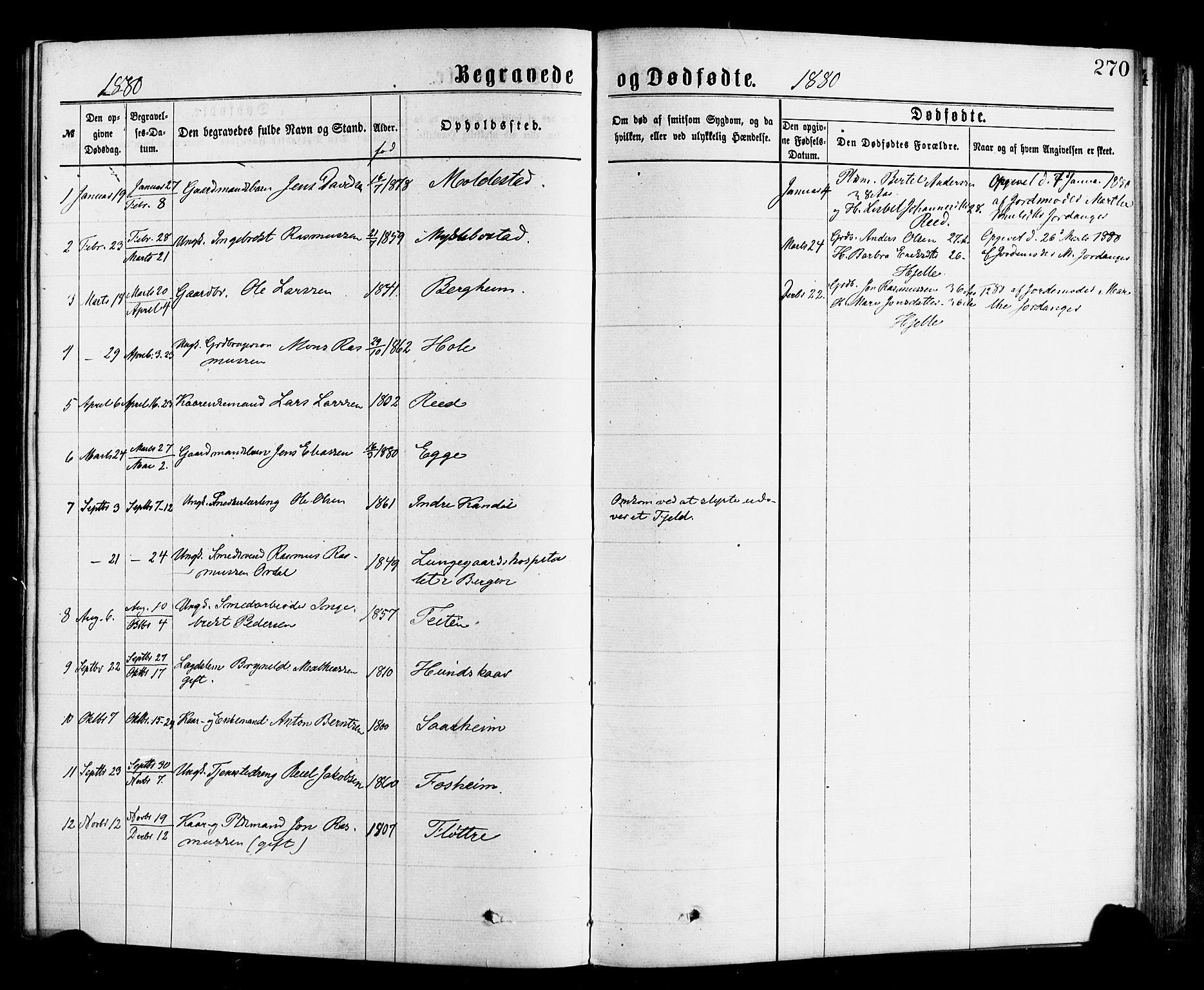 Gloppen sokneprestembete, AV/SAB-A-80101/H/Haa/Haac/L0001: Parish register (official) no. C 1, 1871-1886, p. 270