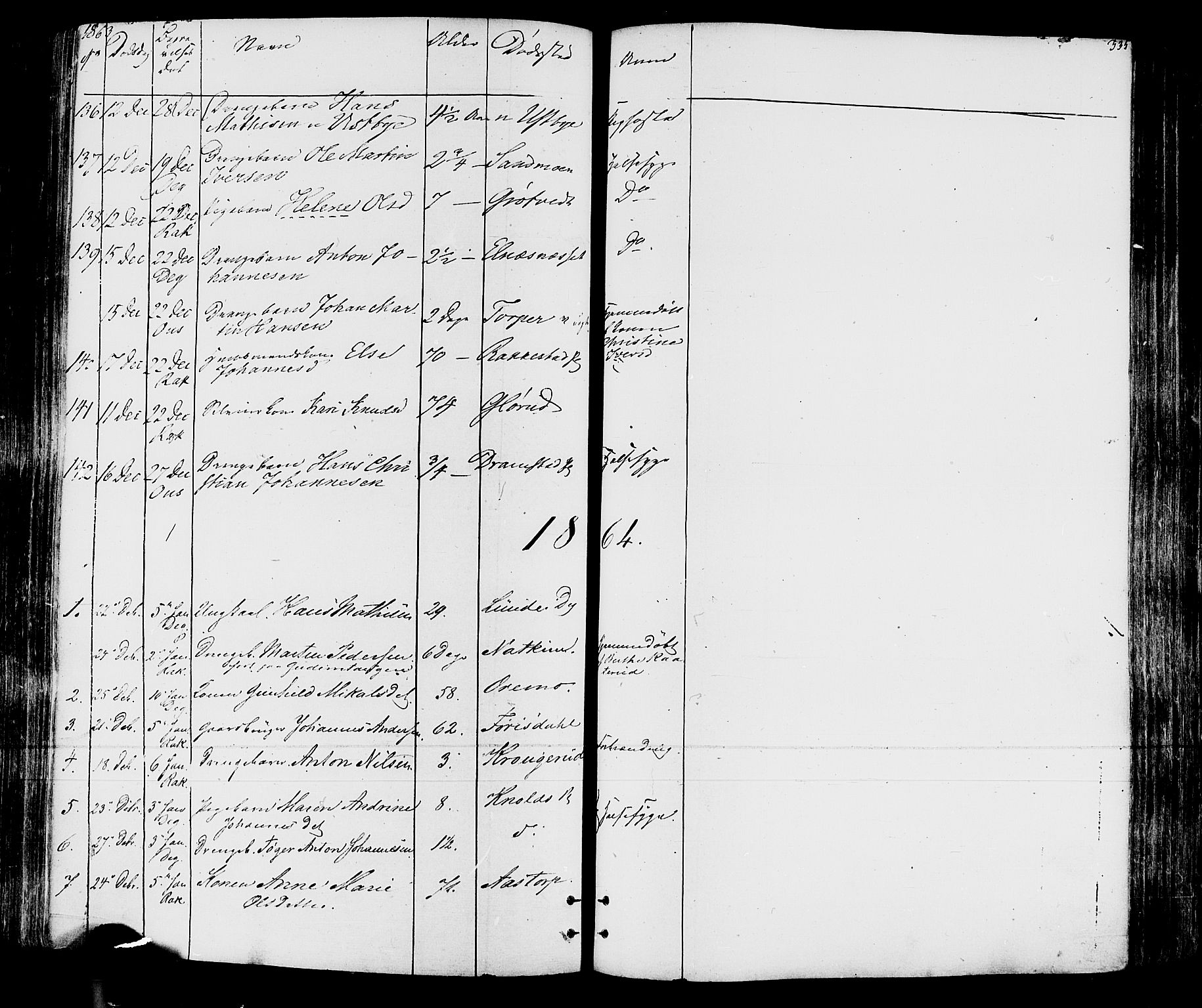 Rakkestad prestekontor Kirkebøker, SAO/A-2008/F/Fa/L0011: Parish register (official) no. I 11, 1862-1877, p. 335