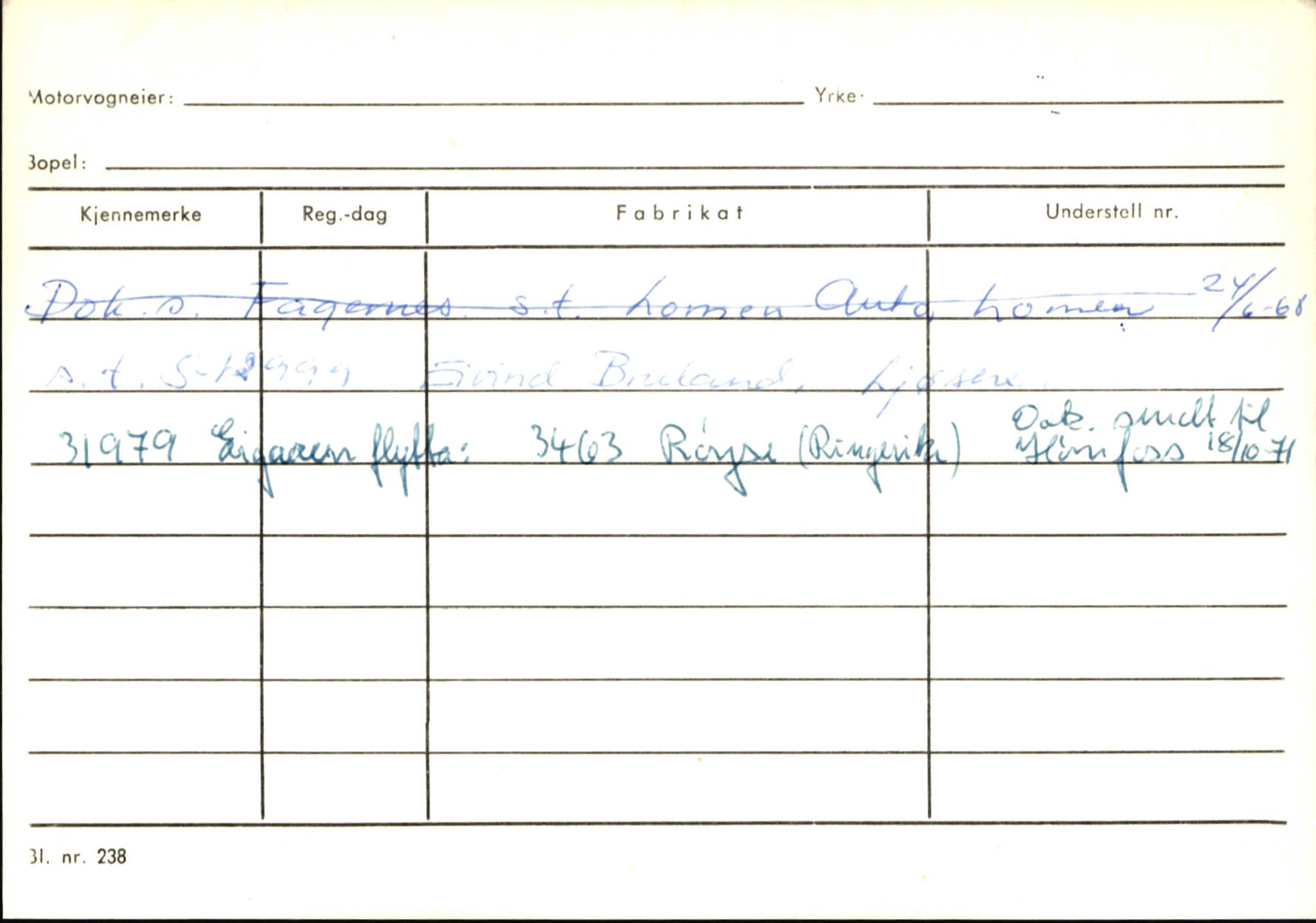 Statens vegvesen, Sogn og Fjordane vegkontor, AV/SAB-A-5301/4/F/L0145: Registerkort Vågsøy S-Å. Årdal I-P, 1945-1975, p. 2339