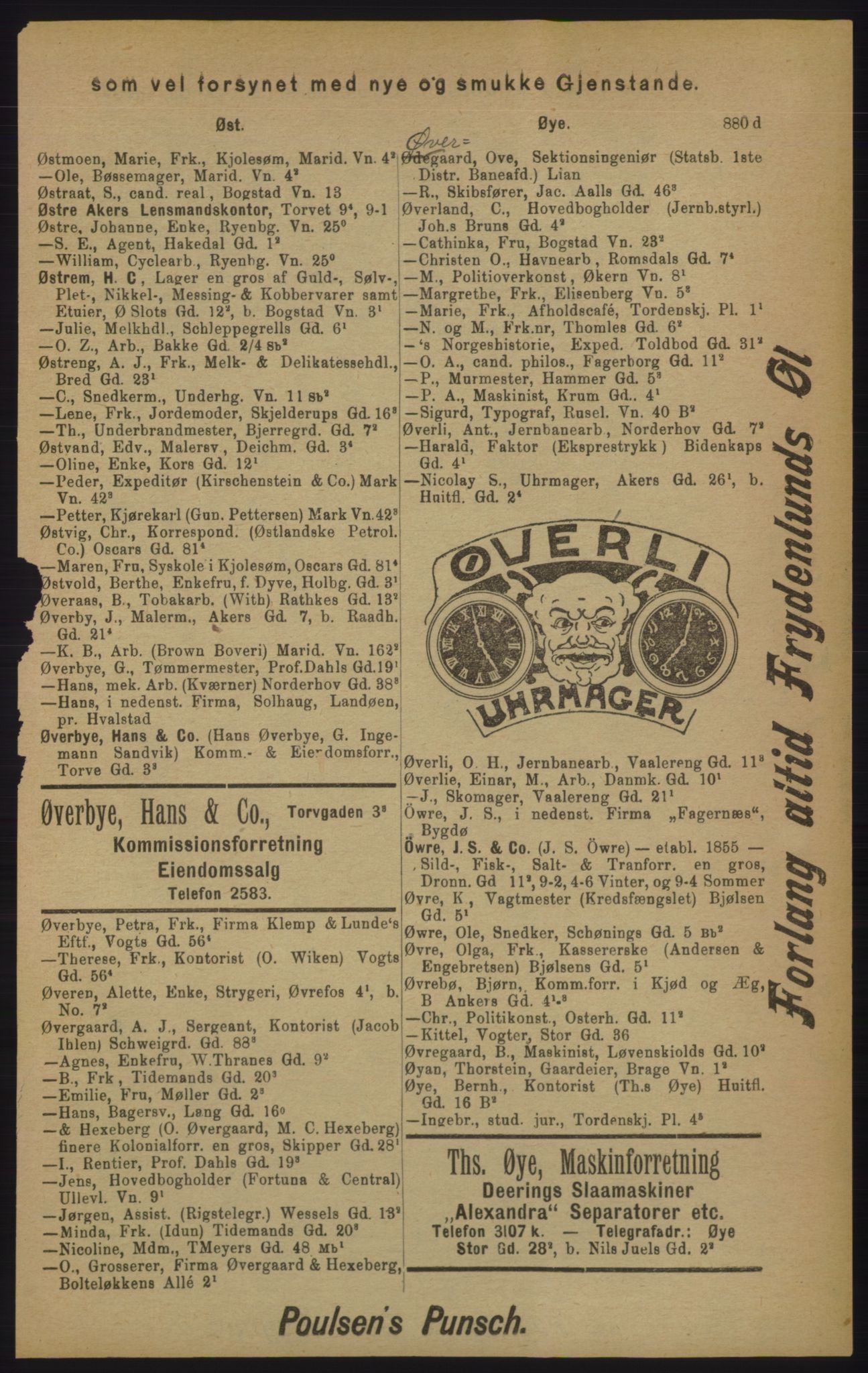 Kristiania/Oslo adressebok, PUBL/-, 1905, p. 880