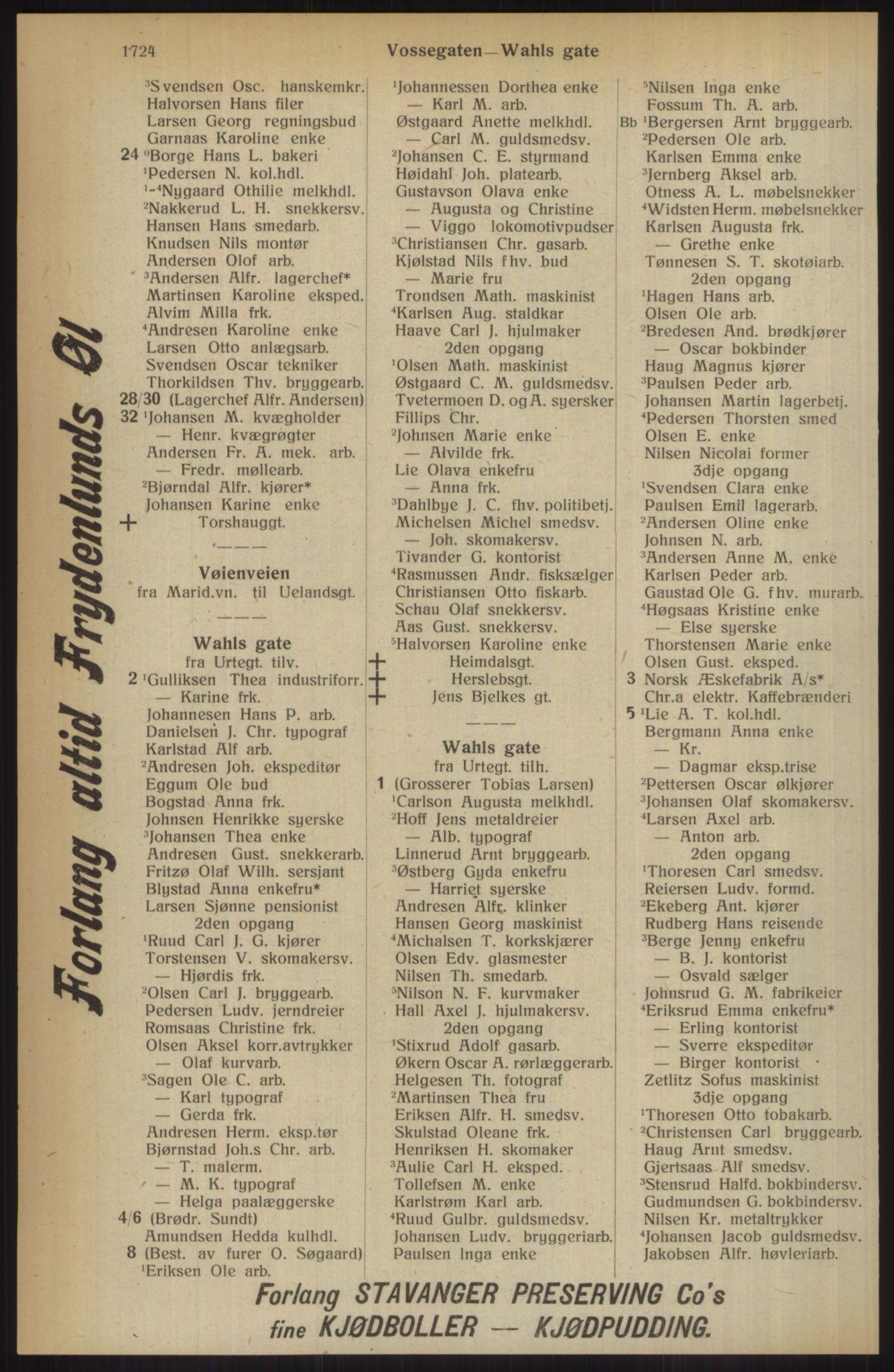 Kristiania/Oslo adressebok, PUBL/-, 1914, p. 1724