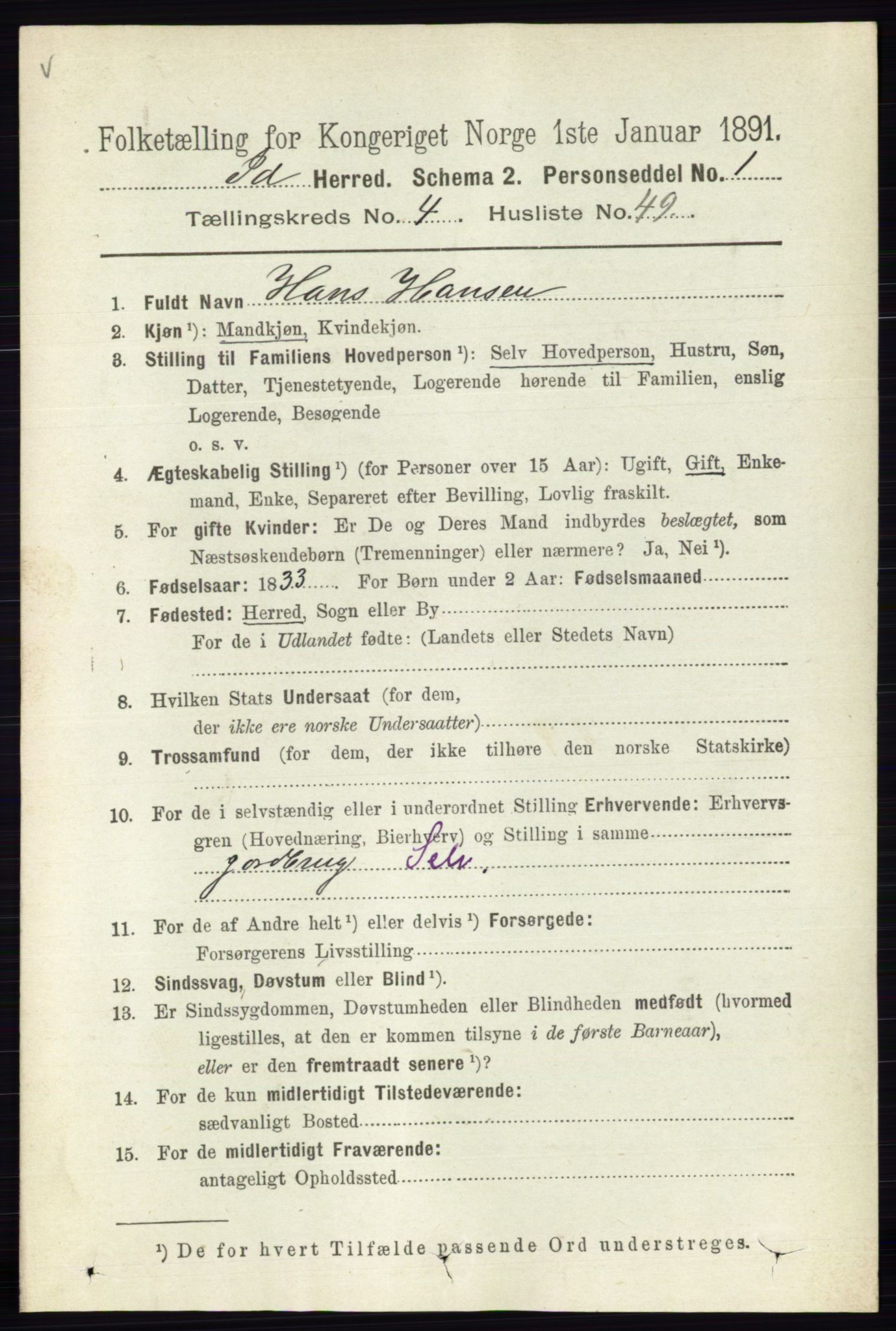 RA, 1891 census for 0117 Idd, 1891, p. 3155