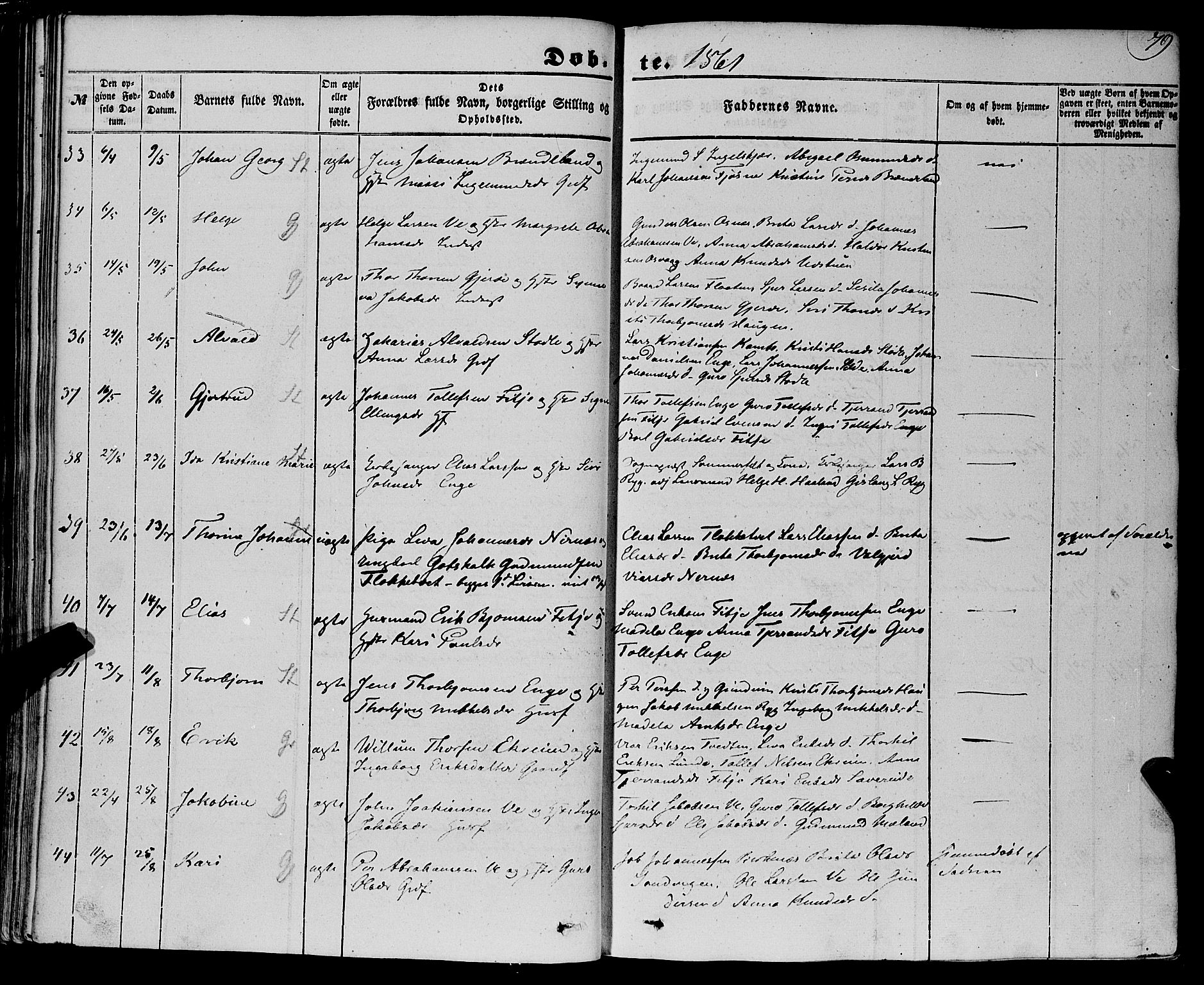 Etne sokneprestembete, AV/SAB-A-75001/H/Haa: Parish register (official) no. A 8, 1848-1862, p. 79