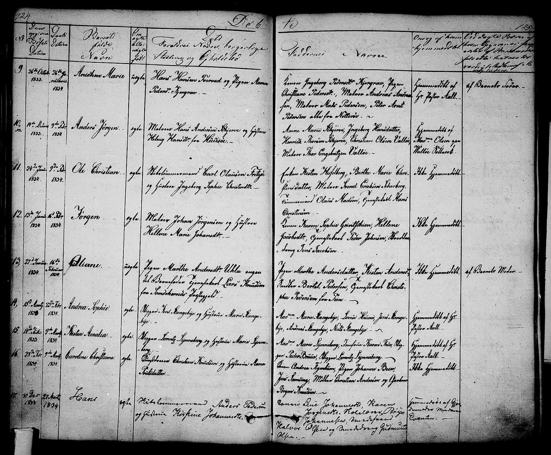 Tønsberg kirkebøker, AV/SAKO-A-330/F/Fa/L0005: Parish register (official) no. I 5, 1827-1836, p. 124-125