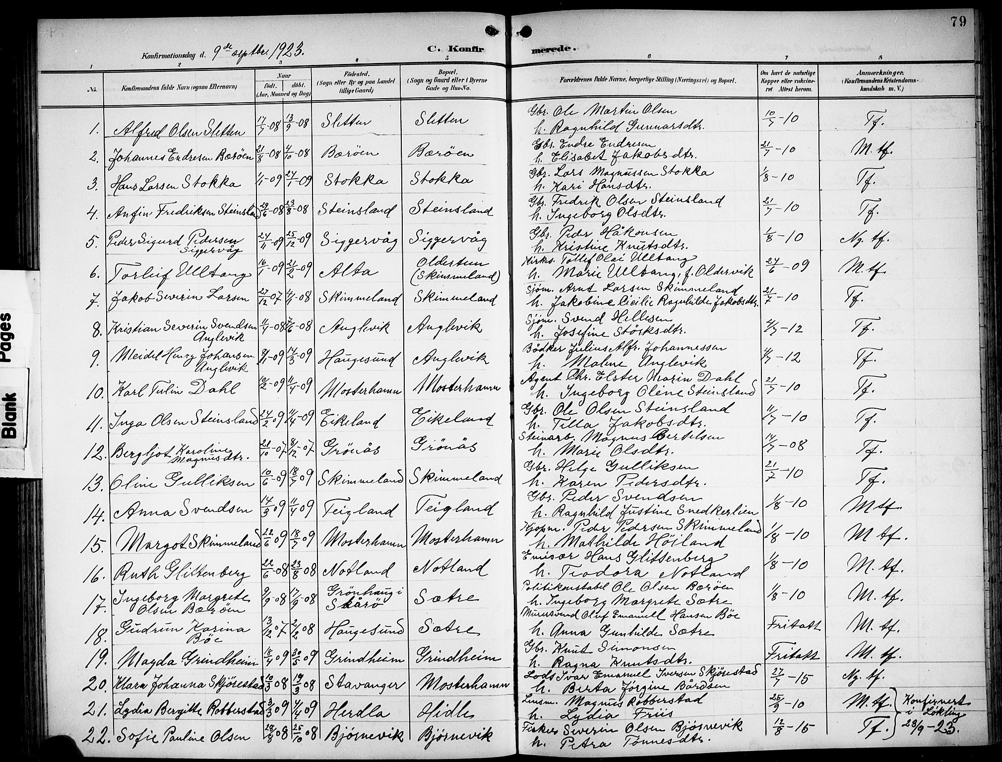 Finnås sokneprestembete, AV/SAB-A-99925/H/Ha/Hab/Haba/L0004: Parish register (copy) no. A 4, 1901-1924, p. 79