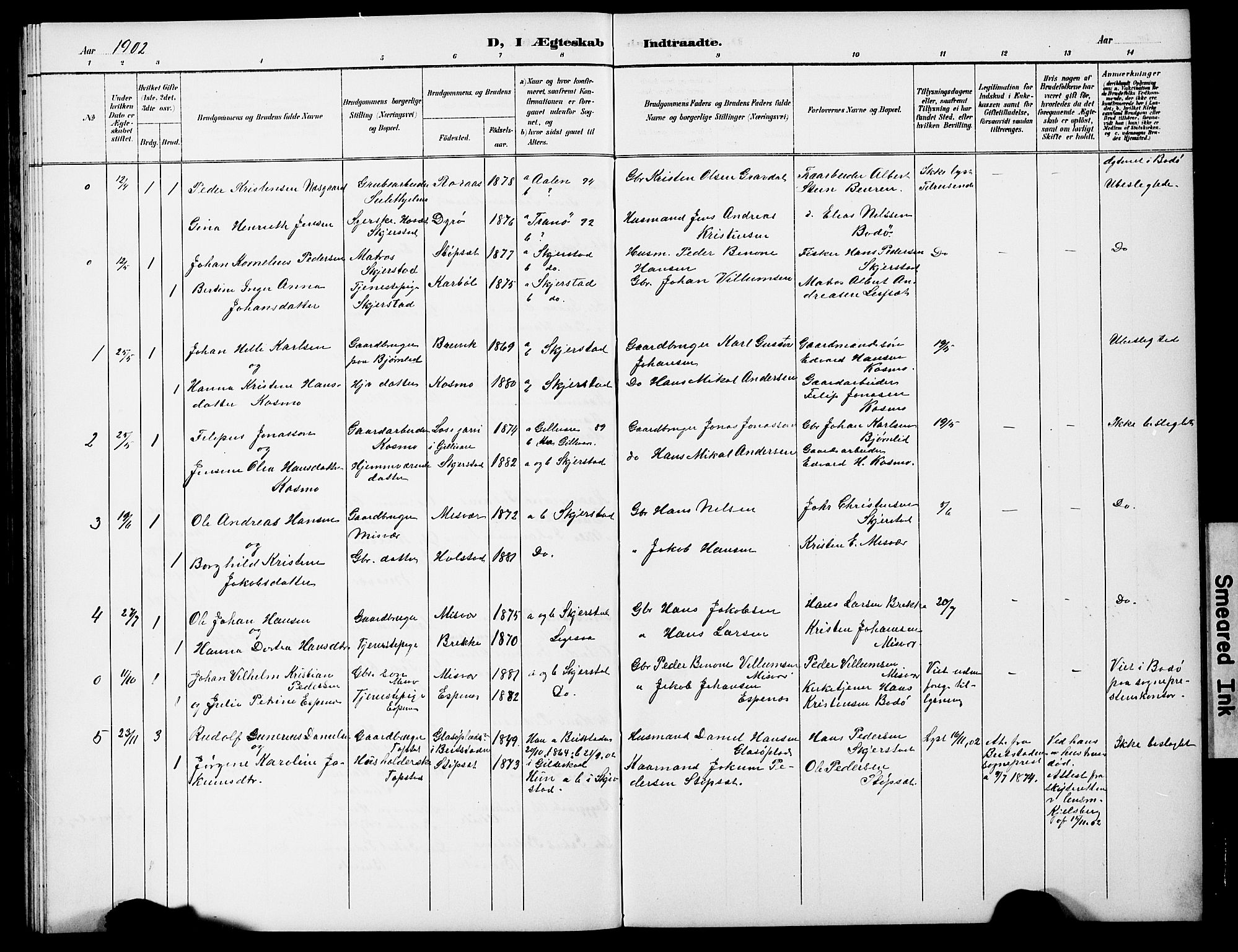 Ministerialprotokoller, klokkerbøker og fødselsregistre - Nordland, SAT/A-1459/852/L0755: Parish register (copy) no. 852C06, 1895-1902