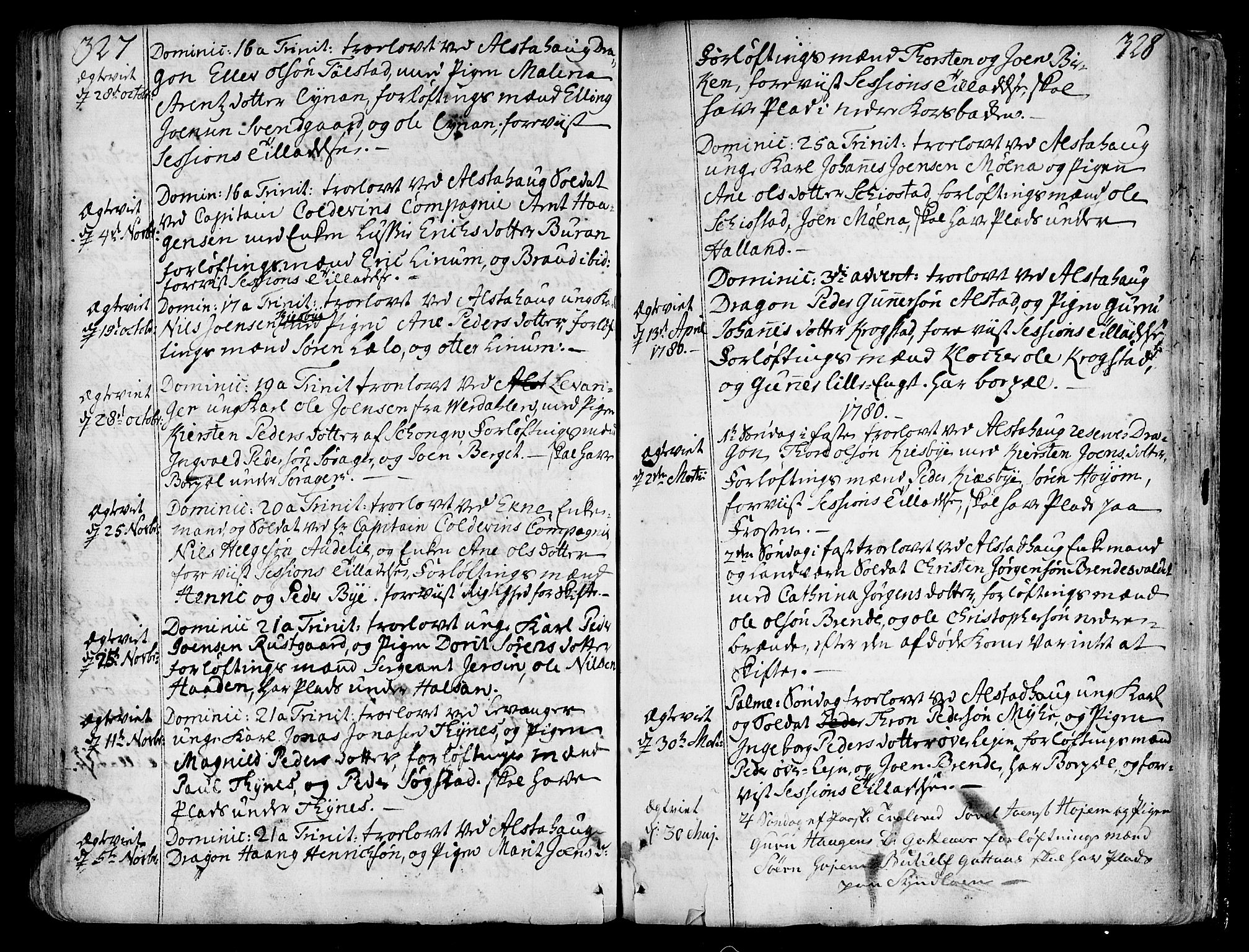 Ministerialprotokoller, klokkerbøker og fødselsregistre - Nord-Trøndelag, SAT/A-1458/717/L0141: Parish register (official) no. 717A01, 1747-1803, p. 327-328