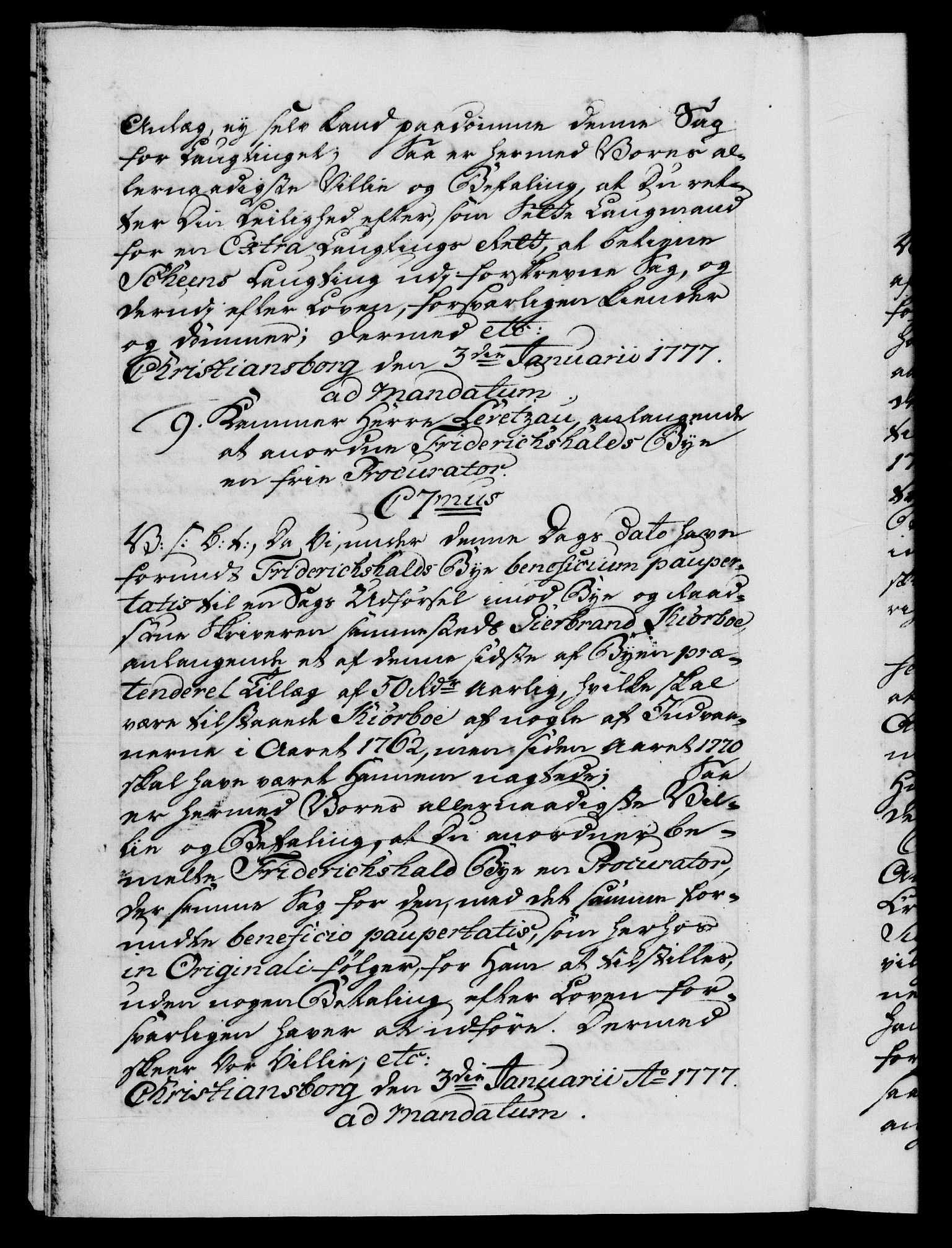 Danske Kanselli 1572-1799, AV/RA-EA-3023/F/Fc/Fca/Fcab/L0042: Norske tegnelser, 1777-1781, p. 5b