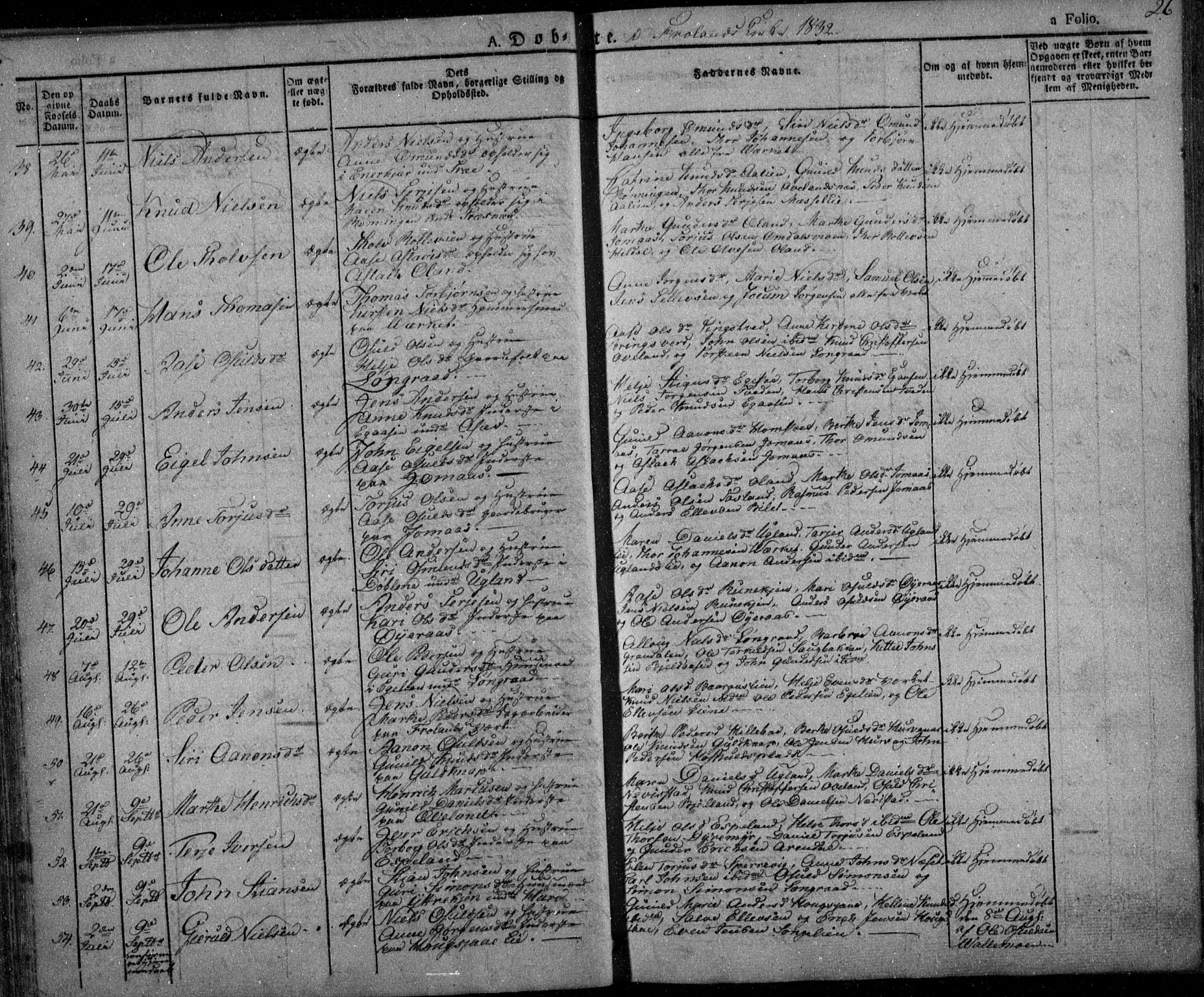 Froland sokneprestkontor, AV/SAK-1111-0013/F/Fa/L0001: Parish register (official) no. A 1, 1827-1844, p. 26