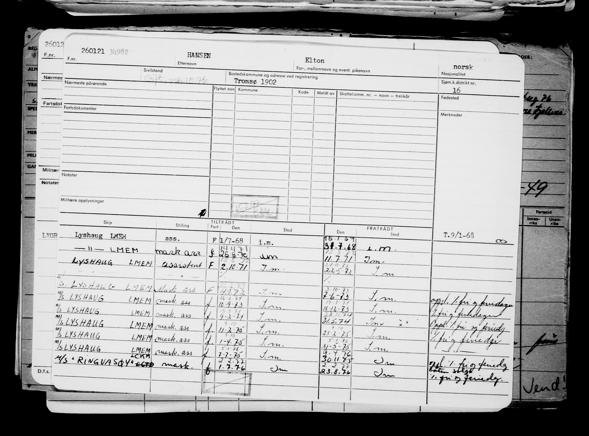 Direktoratet for sjømenn, AV/RA-S-3545/G/Gb/L0189: Hovedkort, 1921, p. 560