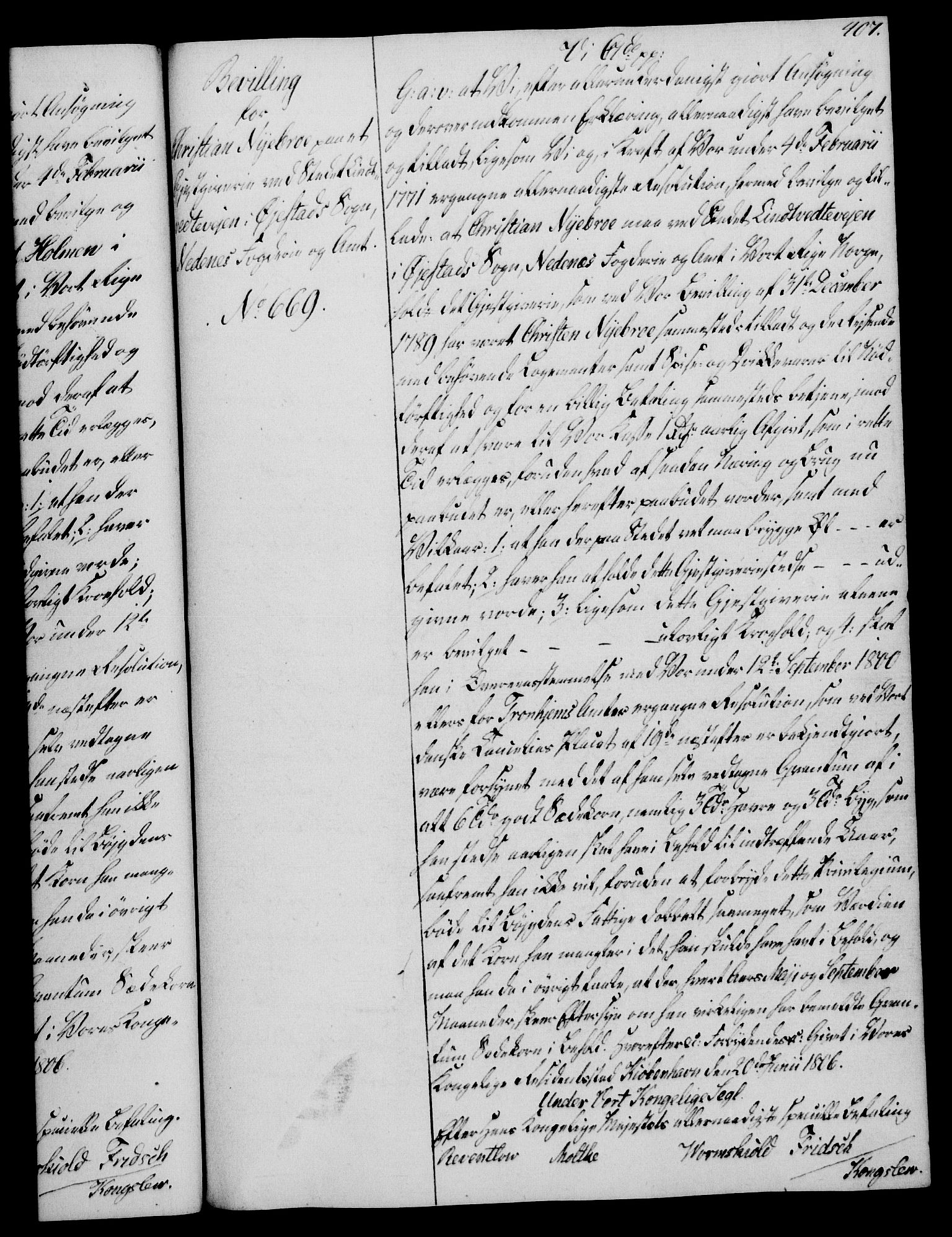Rentekammeret, Kammerkanselliet, RA/EA-3111/G/Gg/Gga/L0018: Norsk ekspedisjonsprotokoll med register (merket RK 53.18), 1804-1806, p. 407