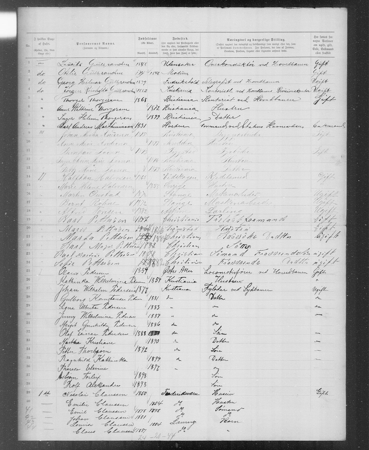 OBA, Municipal Census 1899 for Kristiania, 1899, p. 6286