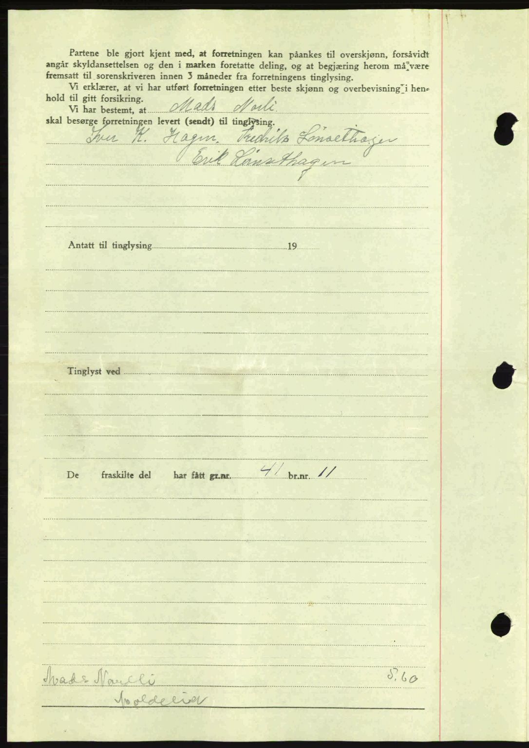 Romsdal sorenskriveri, AV/SAT-A-4149/1/2/2C: Mortgage book no. A17, 1944-1945, Diary no: : 582/1945