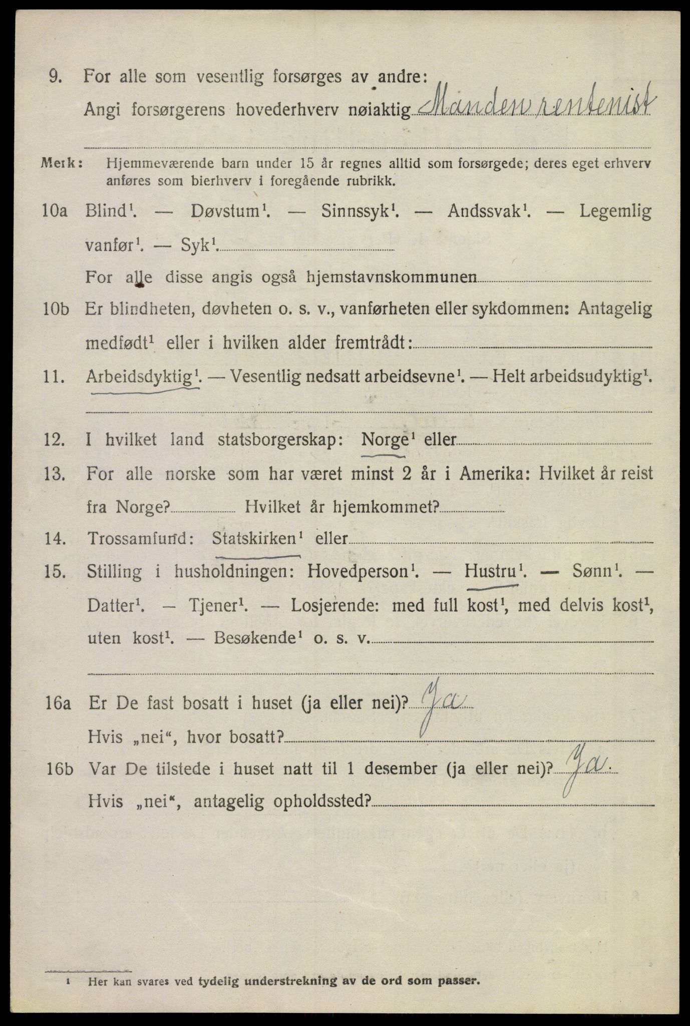 SAKO, 1920 census for Sem, 1920, p. 11190