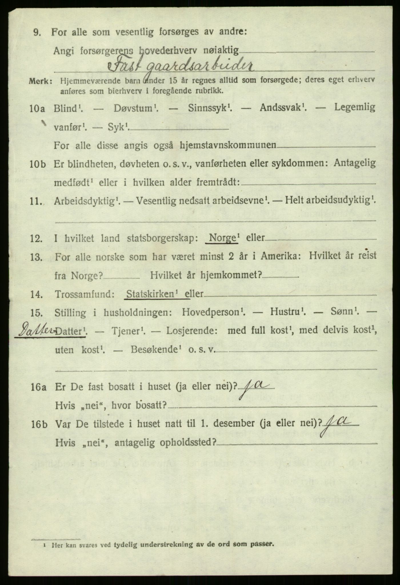 SAB, 1920 census for Kinn, 1920, p. 9552