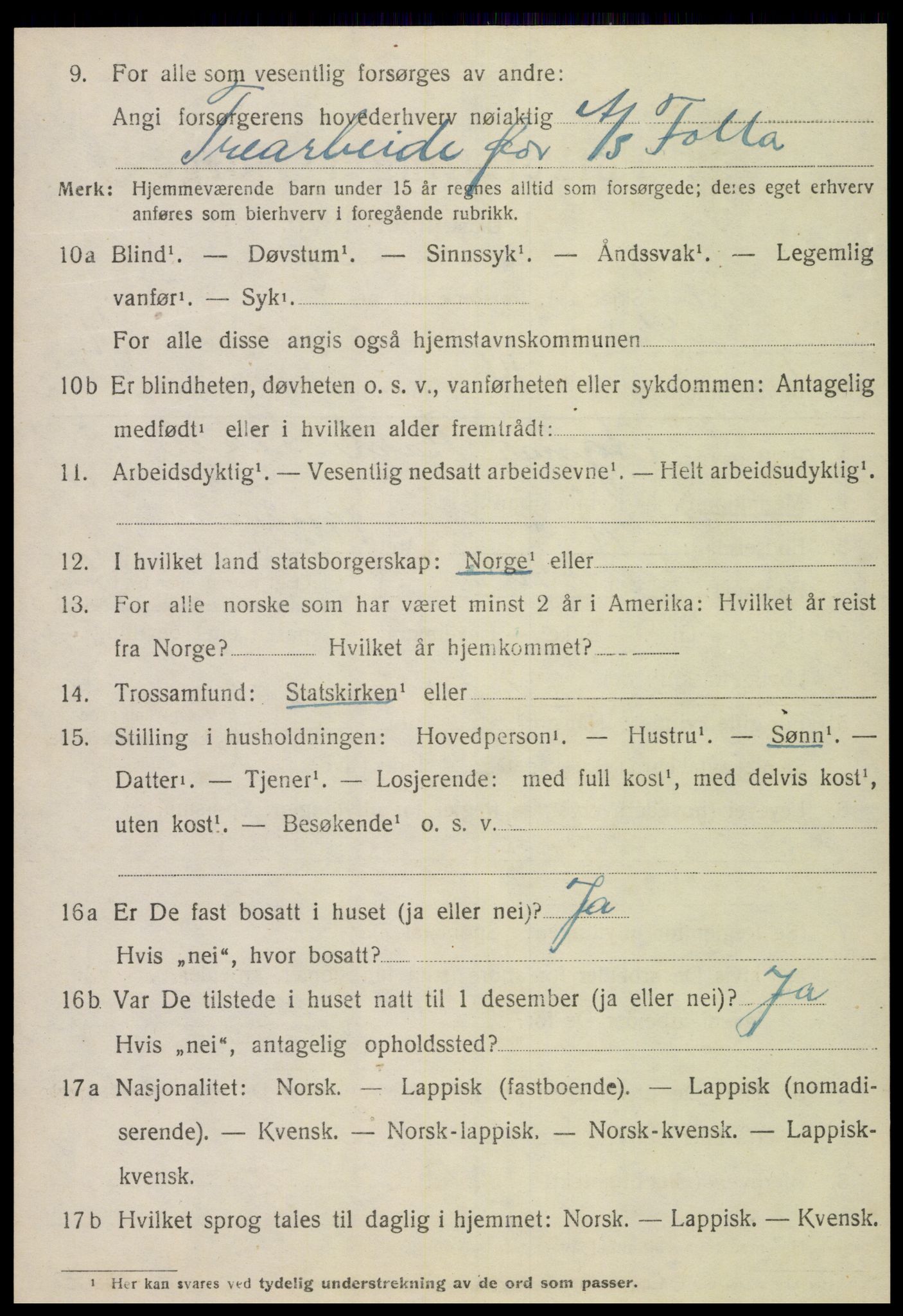 SAT, 1920 census for Verran, 1920, p. 3005